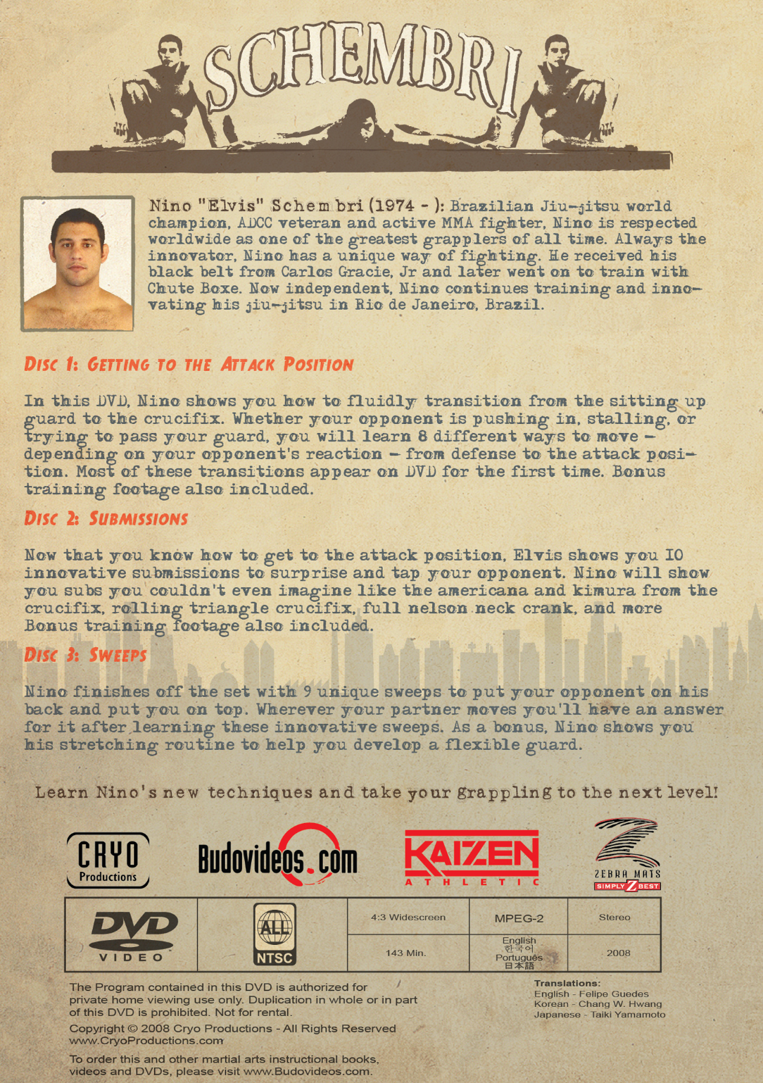 Killer Butterfly & Human Crucifix 3 DVD Set by Nino Schembri