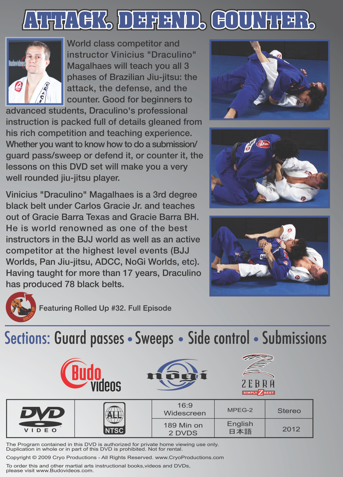 Attack, Defend, Counter 2 DVD Set with Draculino & Romulo Barral