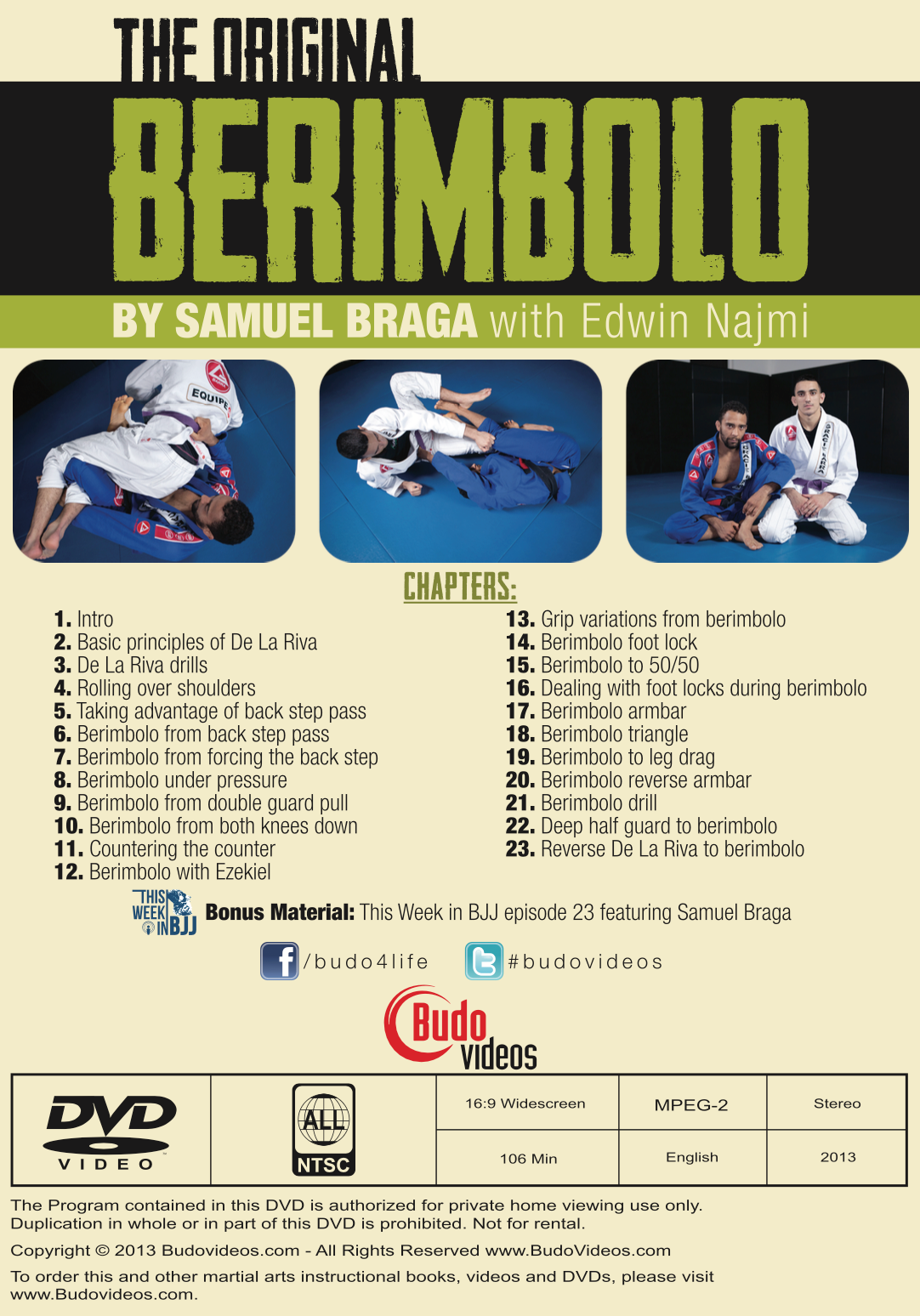 The Original Berimbolo DVD by Samuel Braga