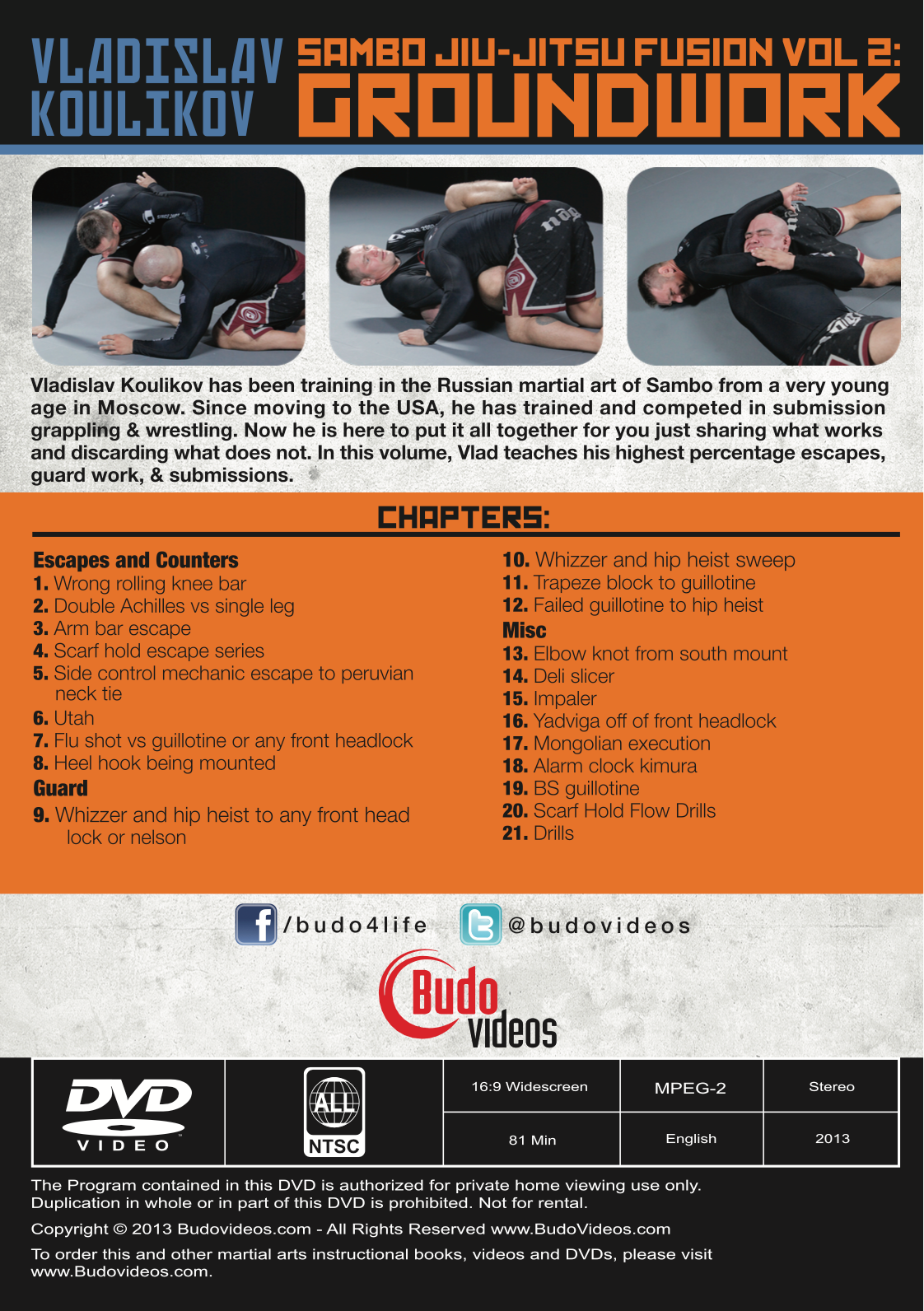 Sambo Jiu-jitsu Fusion Vol 2: Ground Work DVD by Vladislav Koulikov