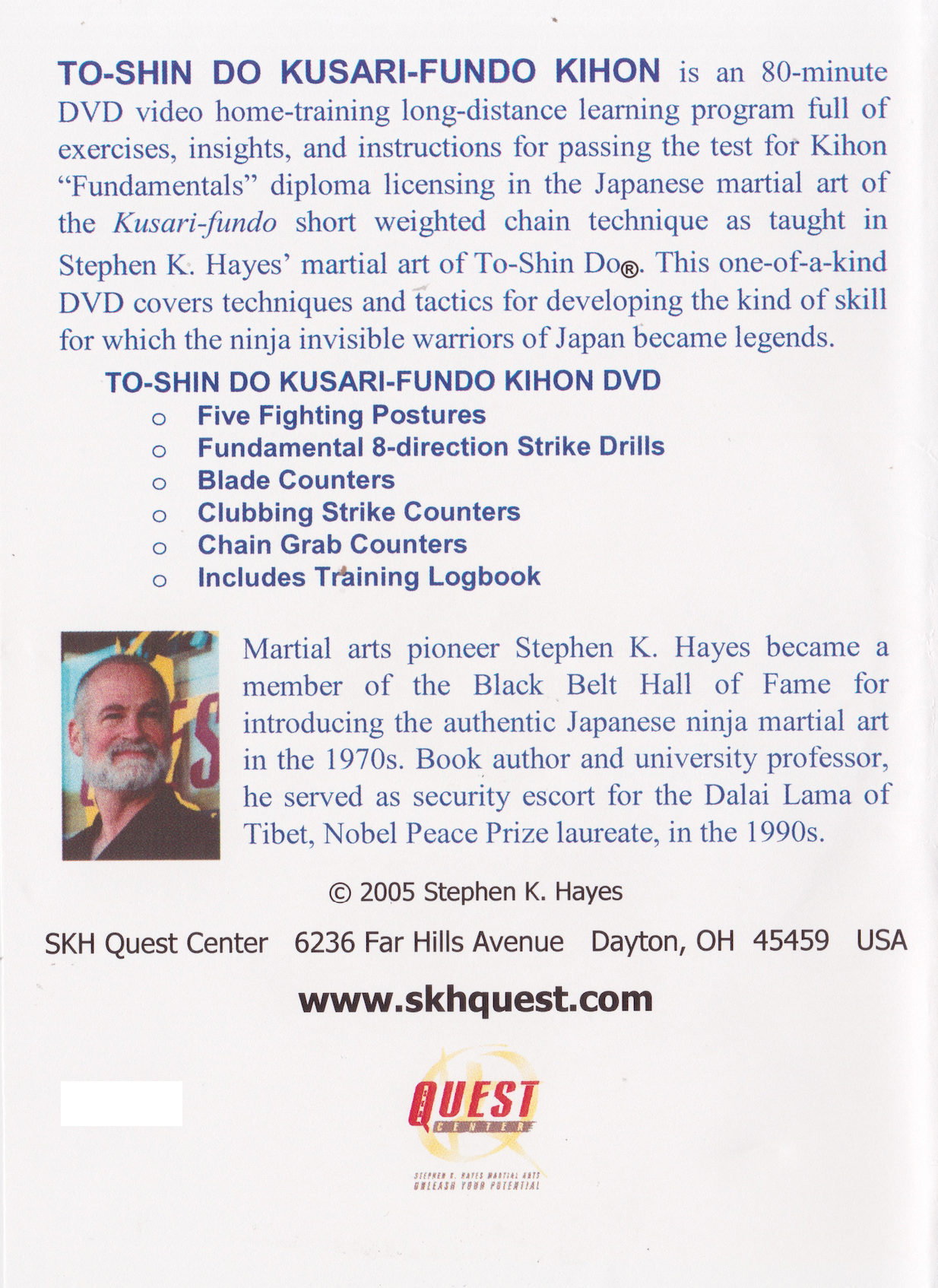 To-Shin Do Kasumi An Kusarifundo Kihon DVD with Stephen Hayes