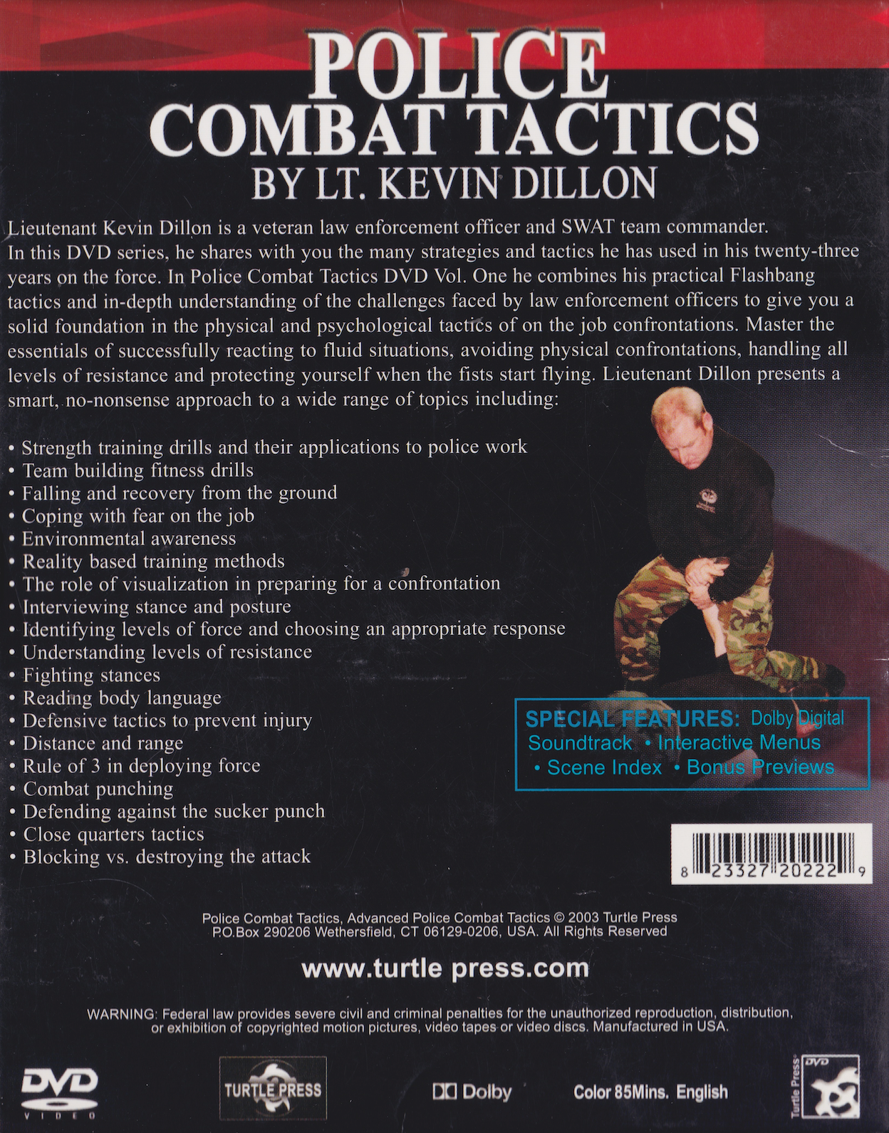 Advanced Police Combat Tactics Vol 1 DVD by Kevin Dillon (Preowned)