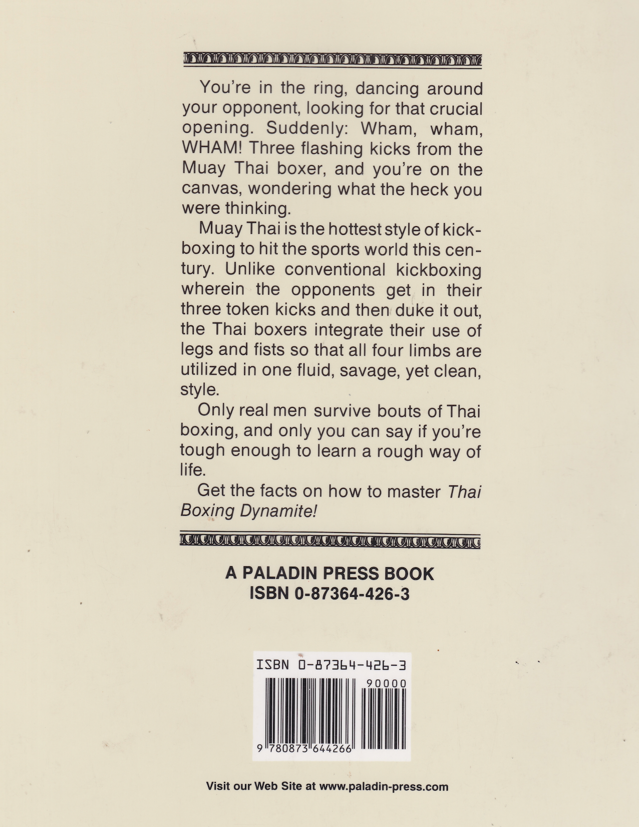 Thai Boxing Dynamite: The Explosive Art of Muay Thai Book by Rebac Zoran (Preowned)