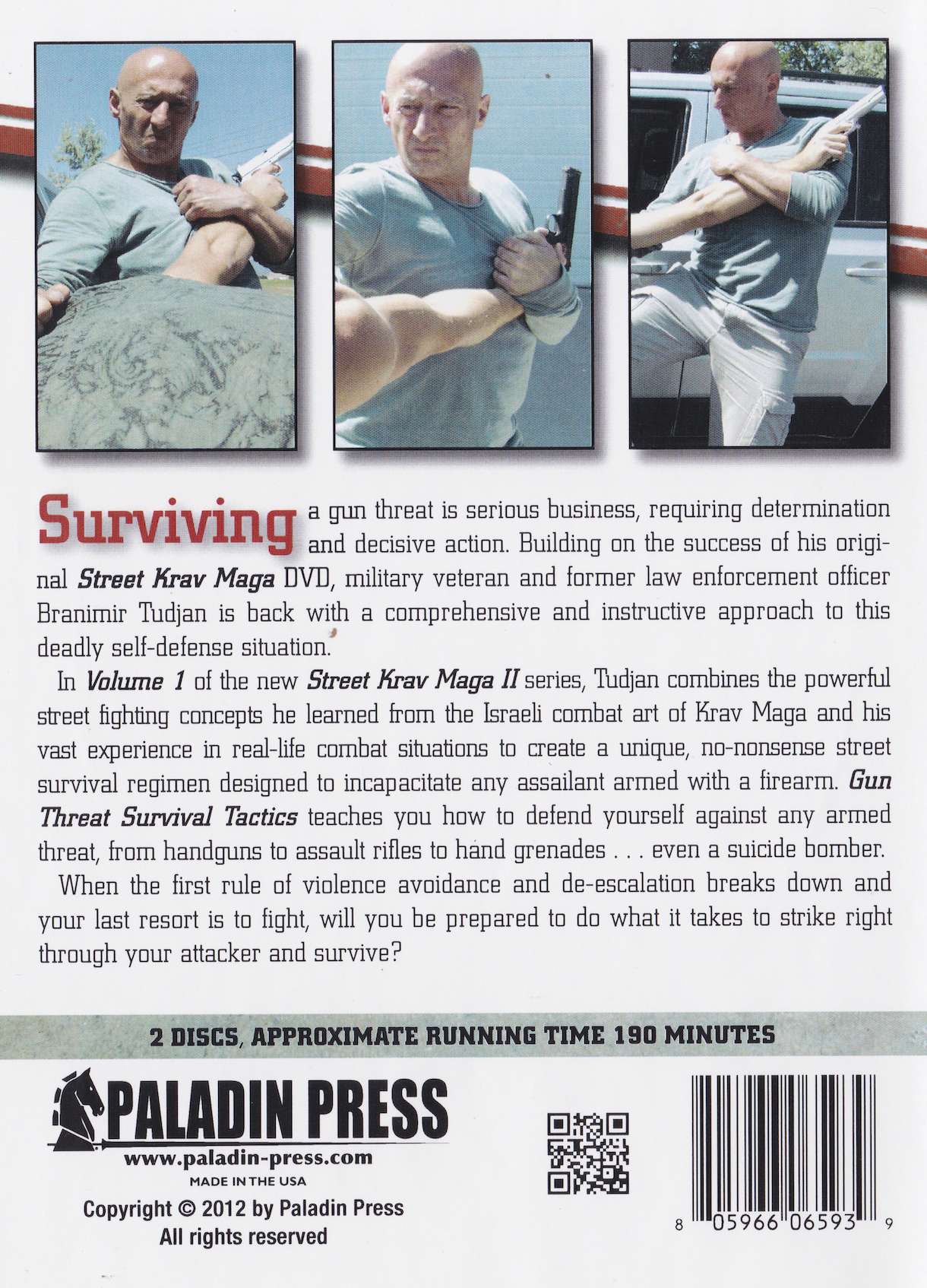 Street Krav Maga II Vol 1: Gun Threat Survival Tactics 2 DVD Set by Branimir Tudjan (Preowned)