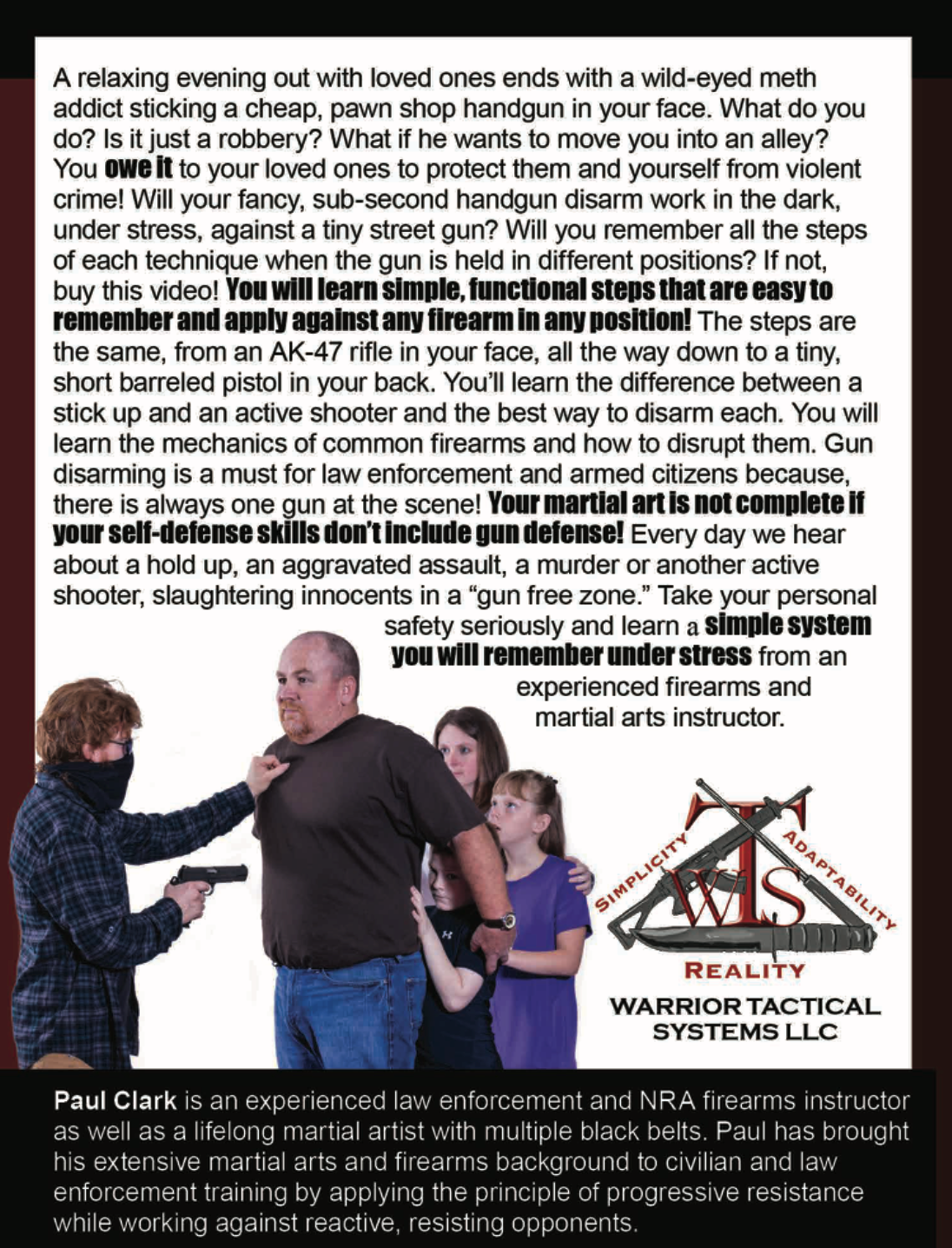 Gun Disarming Simplified: Practical Solutions For Stopping Active Shooters & Armed Criminals DVD with Paul Clark