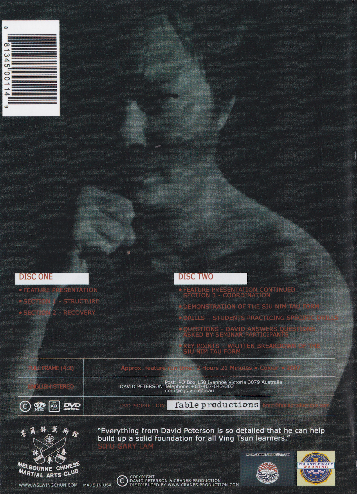 Wong Shun Leung Wing Chun Kuen Siu Nim Tau Seminar 2 DVD Set by David Peterson