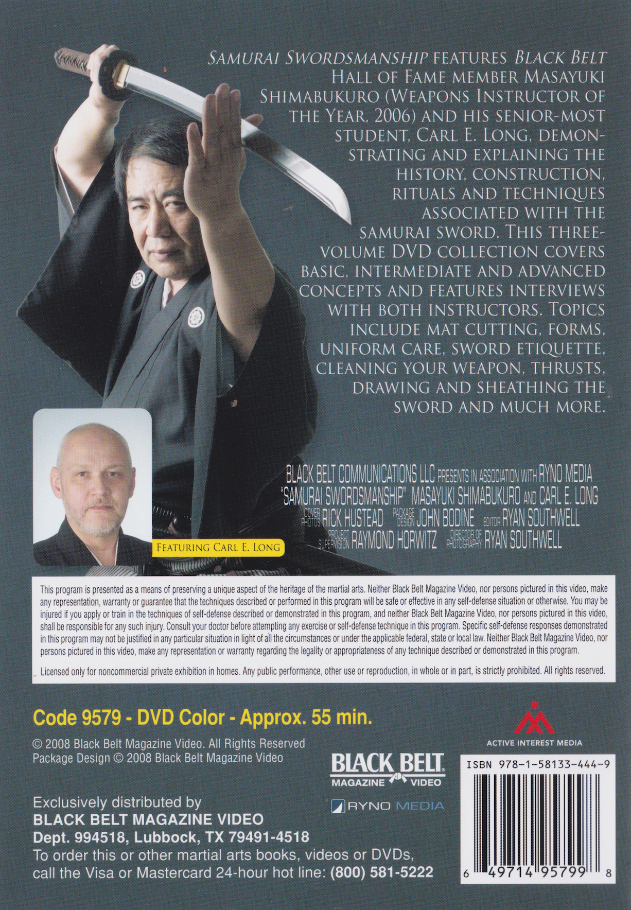 Samurai Swordsmanship DVD 2: Basic Intermediate Sword Program by Masayuki Shimabukuro