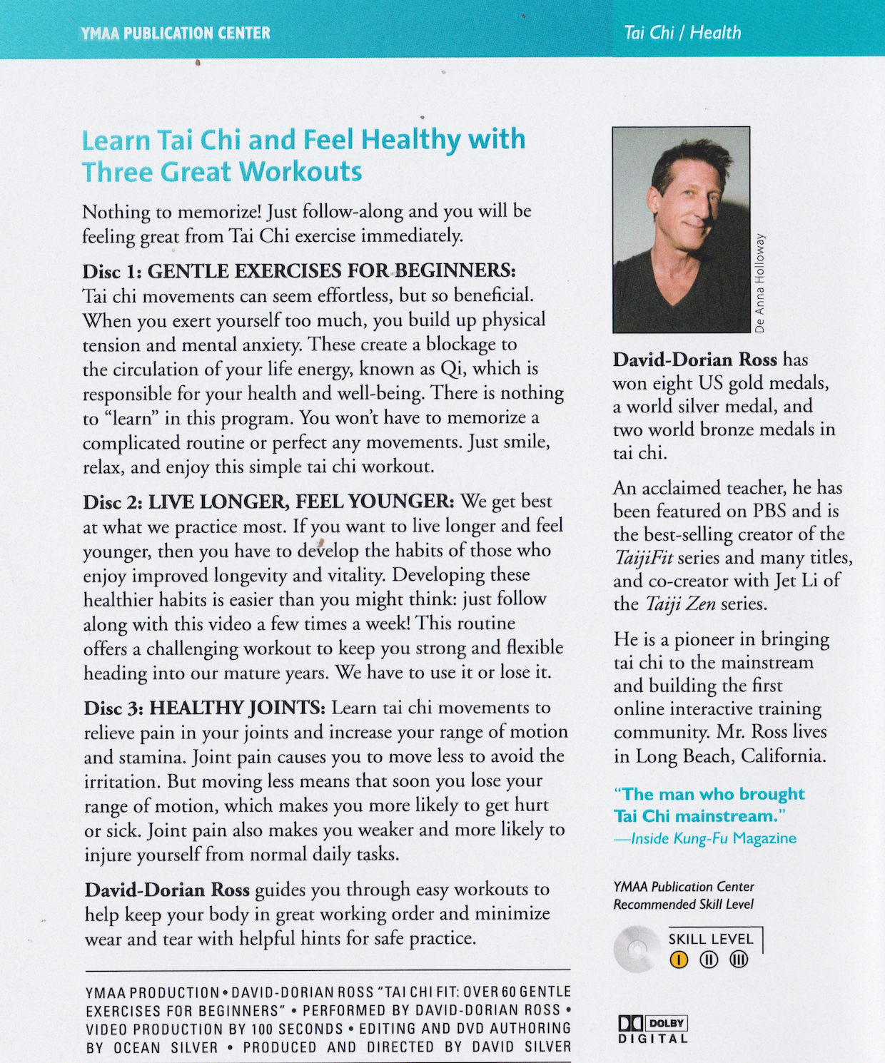 Tai Chi Fit Over 60: Healthy Joints, Live Longer & Feel Younger 3 DVD Set with David-Dorian Ross