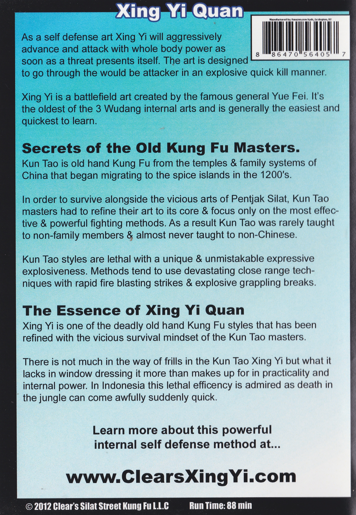 Internal Combat Arts Vol 2: Kun Tao Xing Yi DVD by Richard Clear Jr (Preowned)