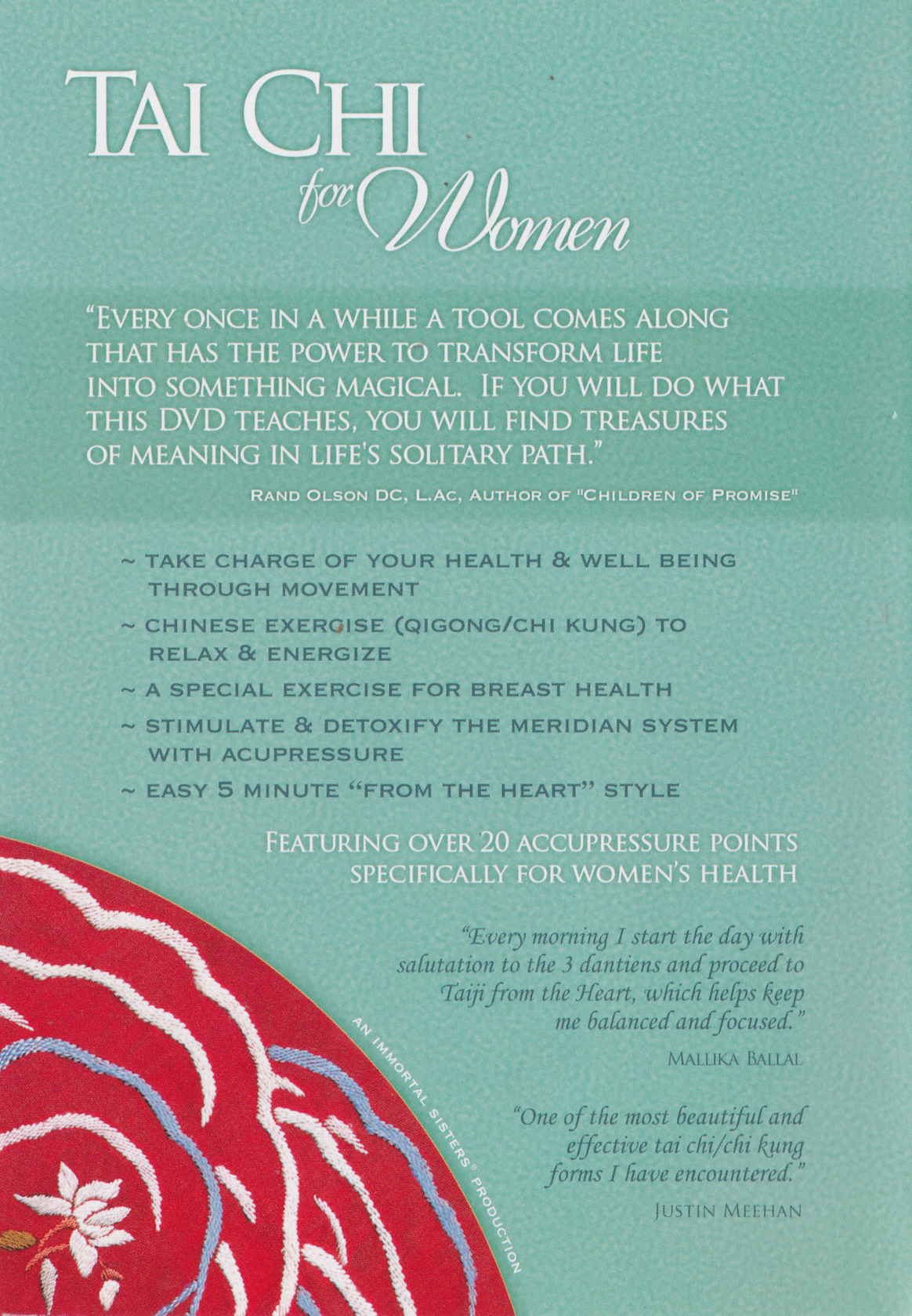 Tai Chi for Women DVD Featuring the Phoenix Style with Claire Hager (Preowned)