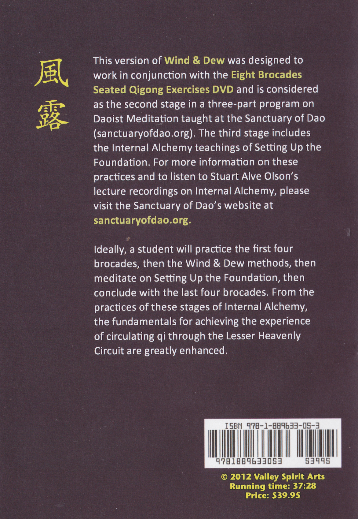 Wind & Dew: Daoist Meditation Stage 2 DVD by Patrick Gross (Preowned)