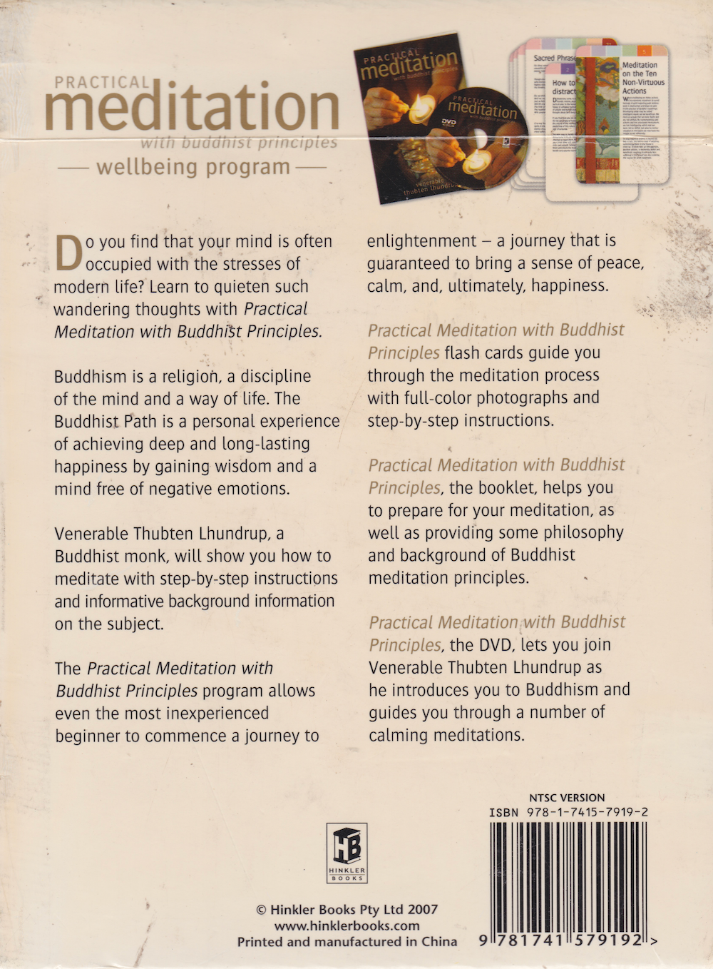 Practical Meditation With Buddhist Principles Wellbeing Program Flash Cards, DVD & Booklet (Preowned)