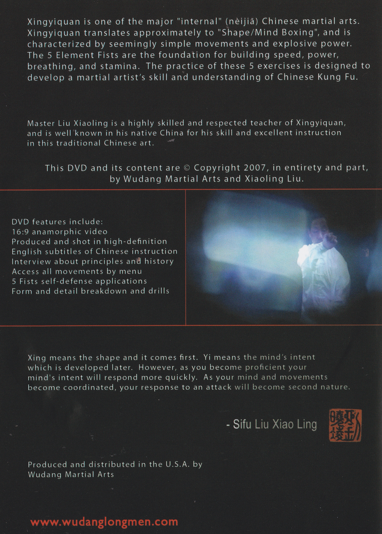 Xingyiquan 5 Element Fists DVD by Xiaoling Liu (Preowned)