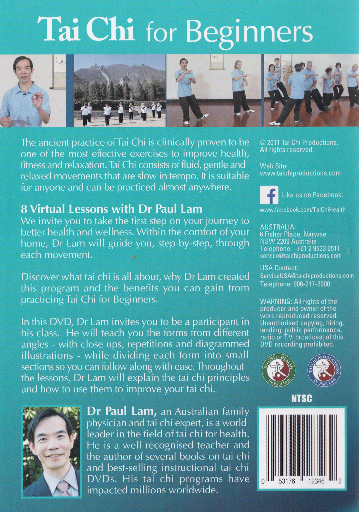 Tai Chi for Beginners 8 Lessons DVD by Paul Lam (Preowned)
