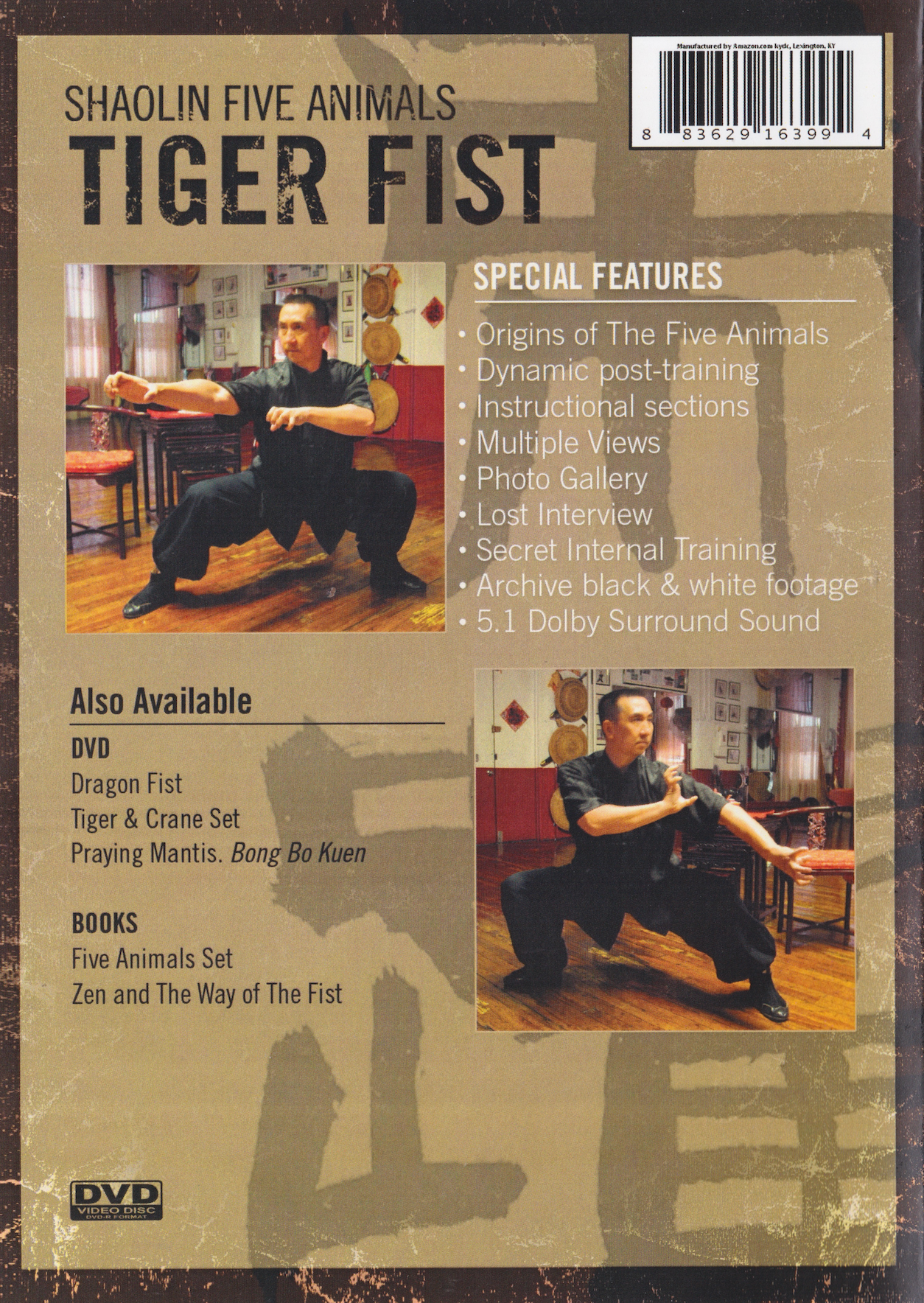 Shaolin 5 Animals Tiger Fist DVD by Tak Wah Eng (Preowned)