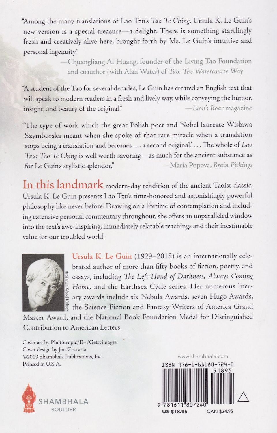 Tao Te Ching: A Book about the Way and the Power of the Way Book by Lao Tzu & Ursula Le Guin