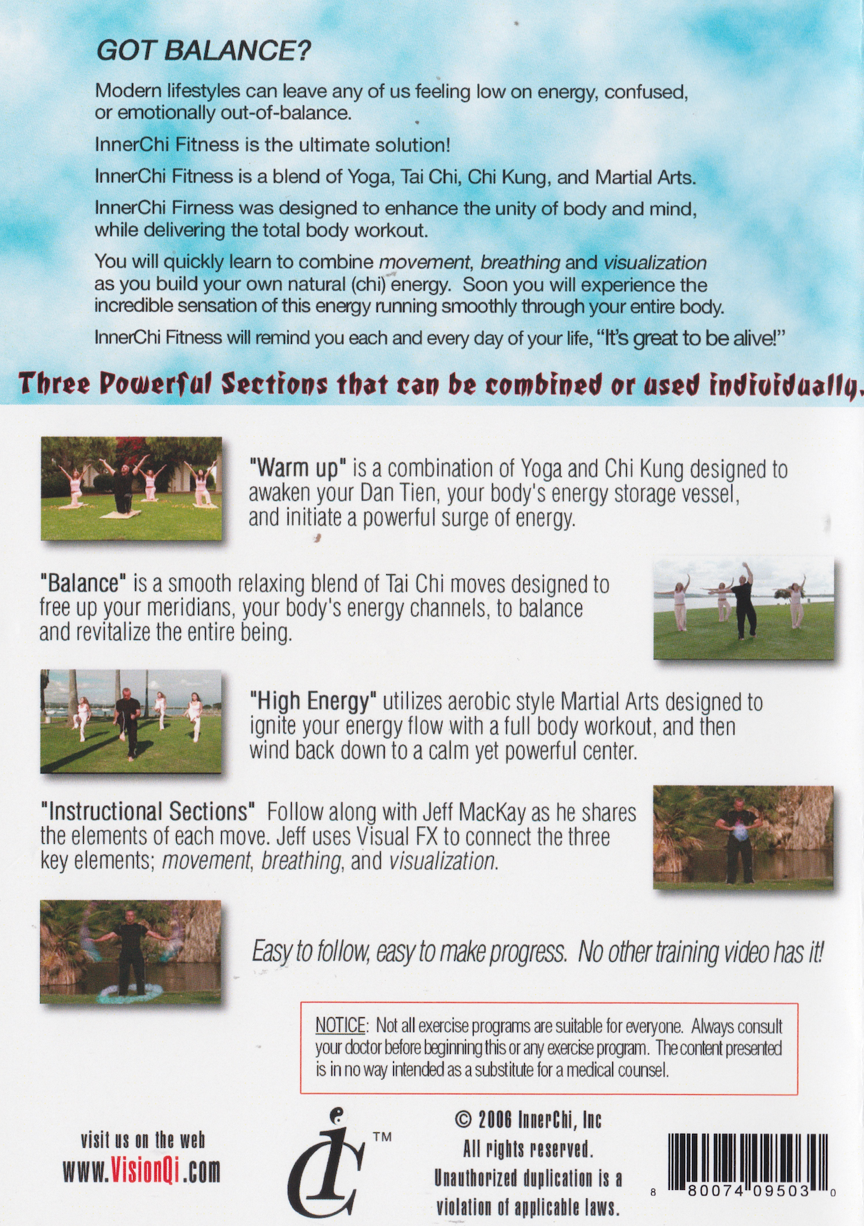 Inner Chi Fitness Level One DVD by Jeff MacKay