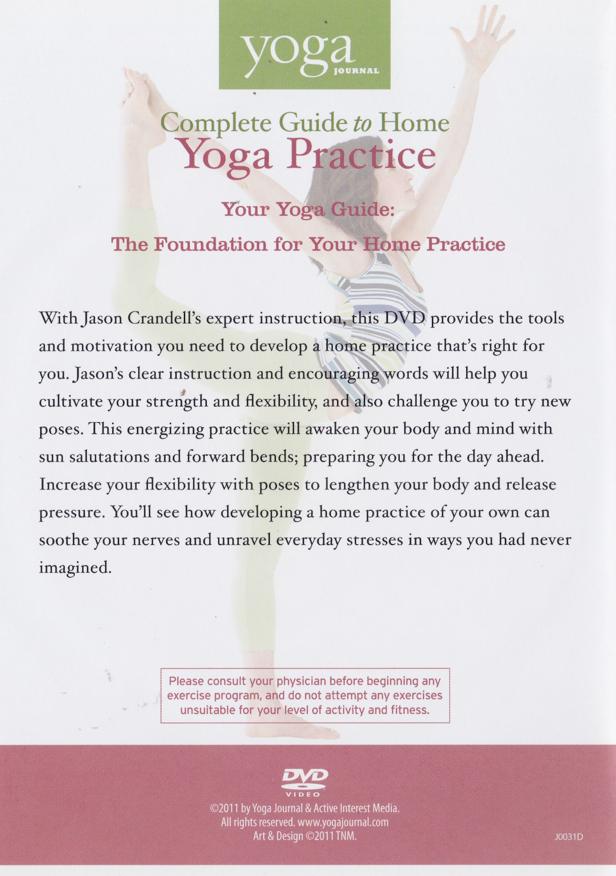 Your Yoga Guide: The Foundation for Your Home Practice DVD by Jason Crandell (Preowned)