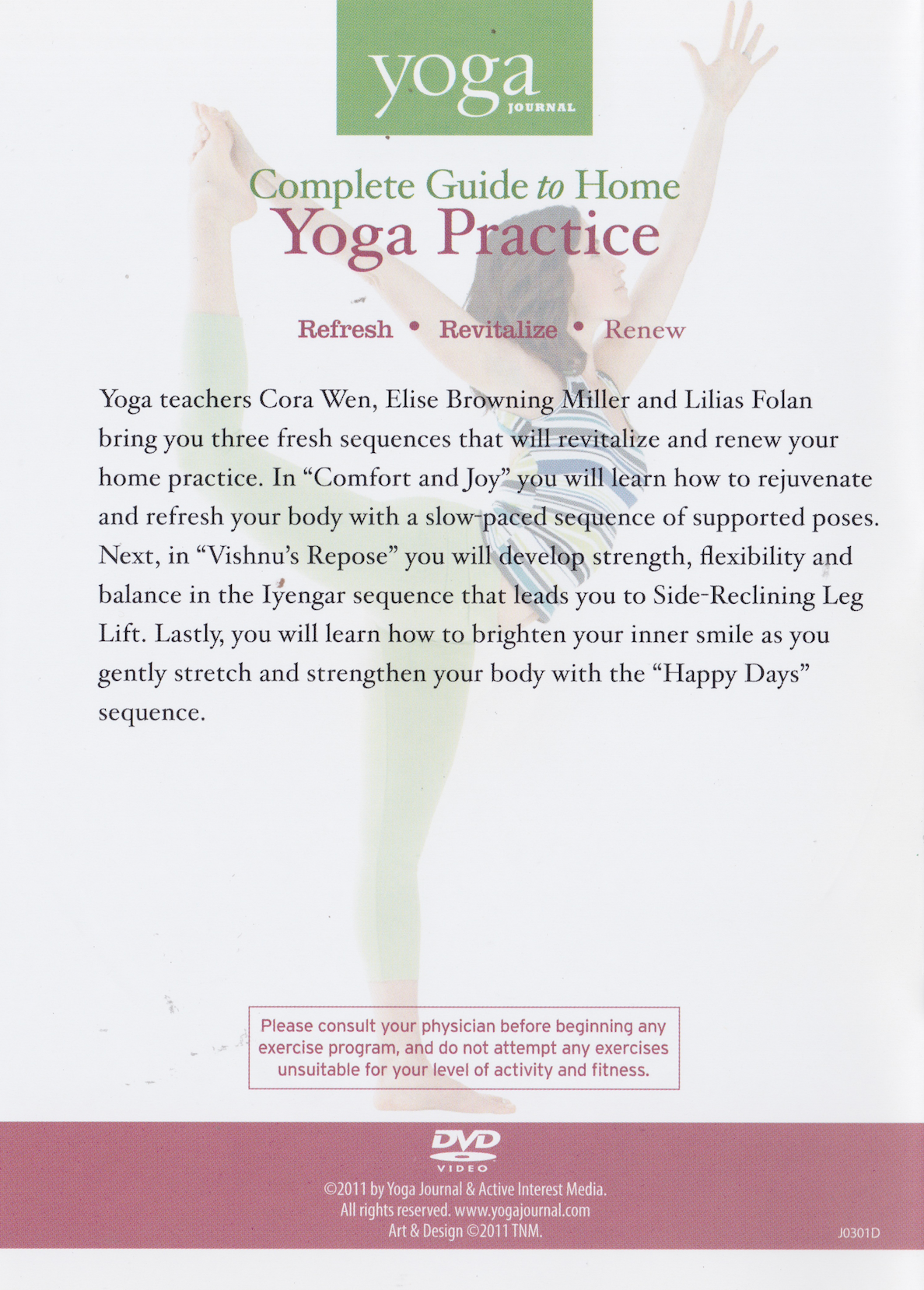Yoga Refresh, Revitalize, Renew DVD (Preowned)