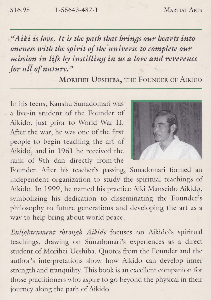 Enlightenment through Aikido Book by Kanshu Sunadomari (Preowned)