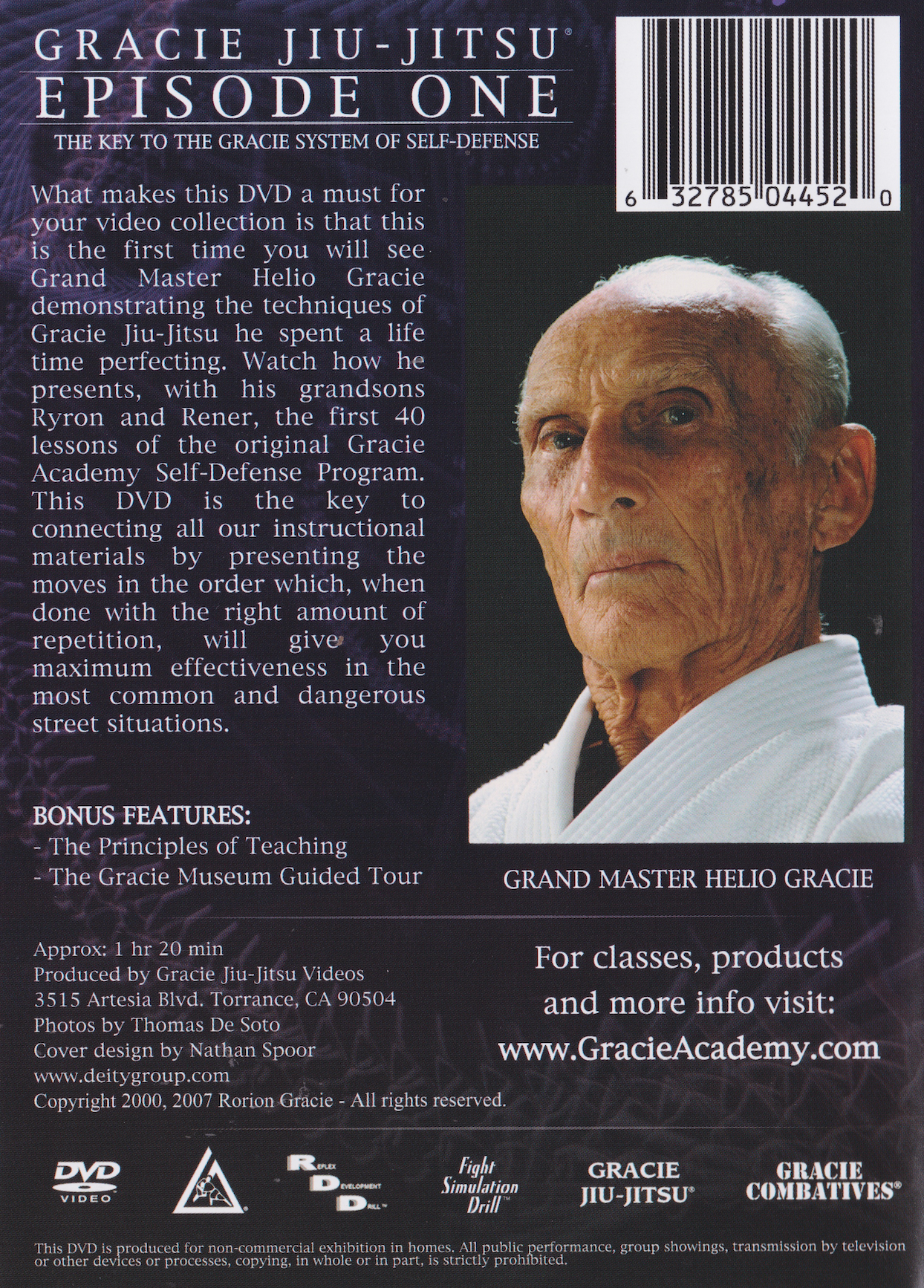 Gracie Jiu-jitsu Episode 1 DVD with Helio Gracie
