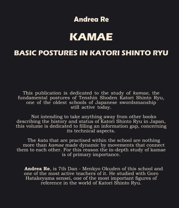 Kamae: Basic Postures in Katori Shinto Ryu Book by Andrea Re