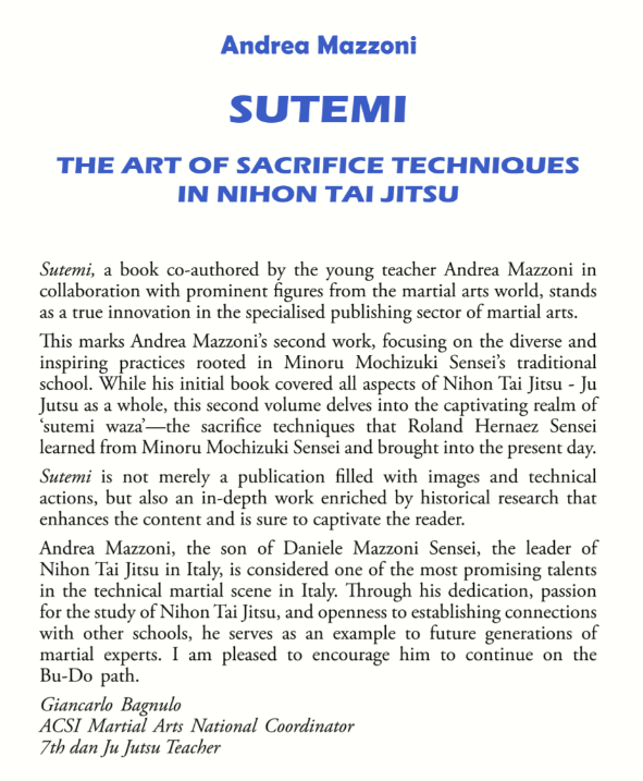 Sutemi: The Art of Sacrifice Techniques in Nihon Tai Jitsu Book by Andrea Mazzoni