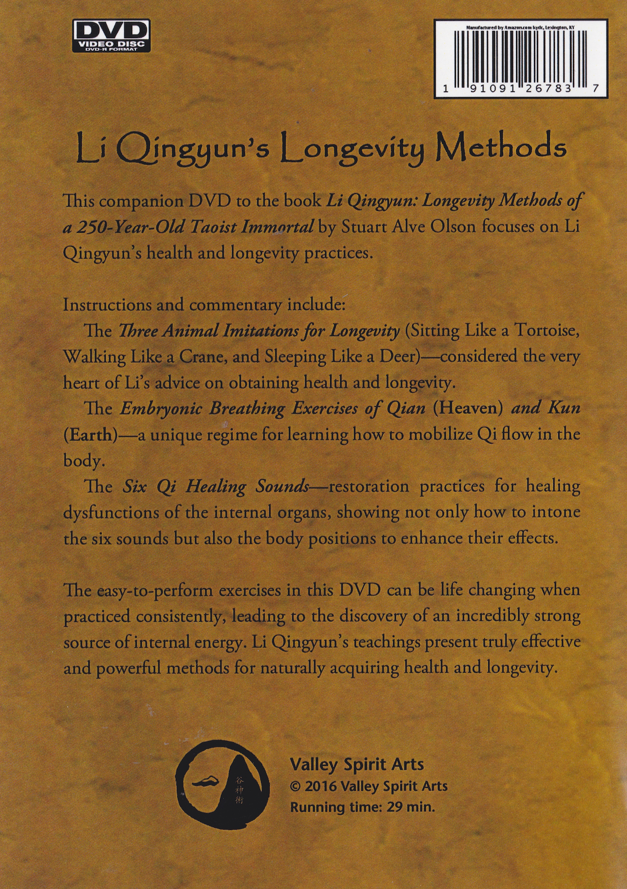 Li Qingyun's Longevity Methods: Exercises of the 250-Year-Old Taoist Immortal DVD by Stuart Alve Olson