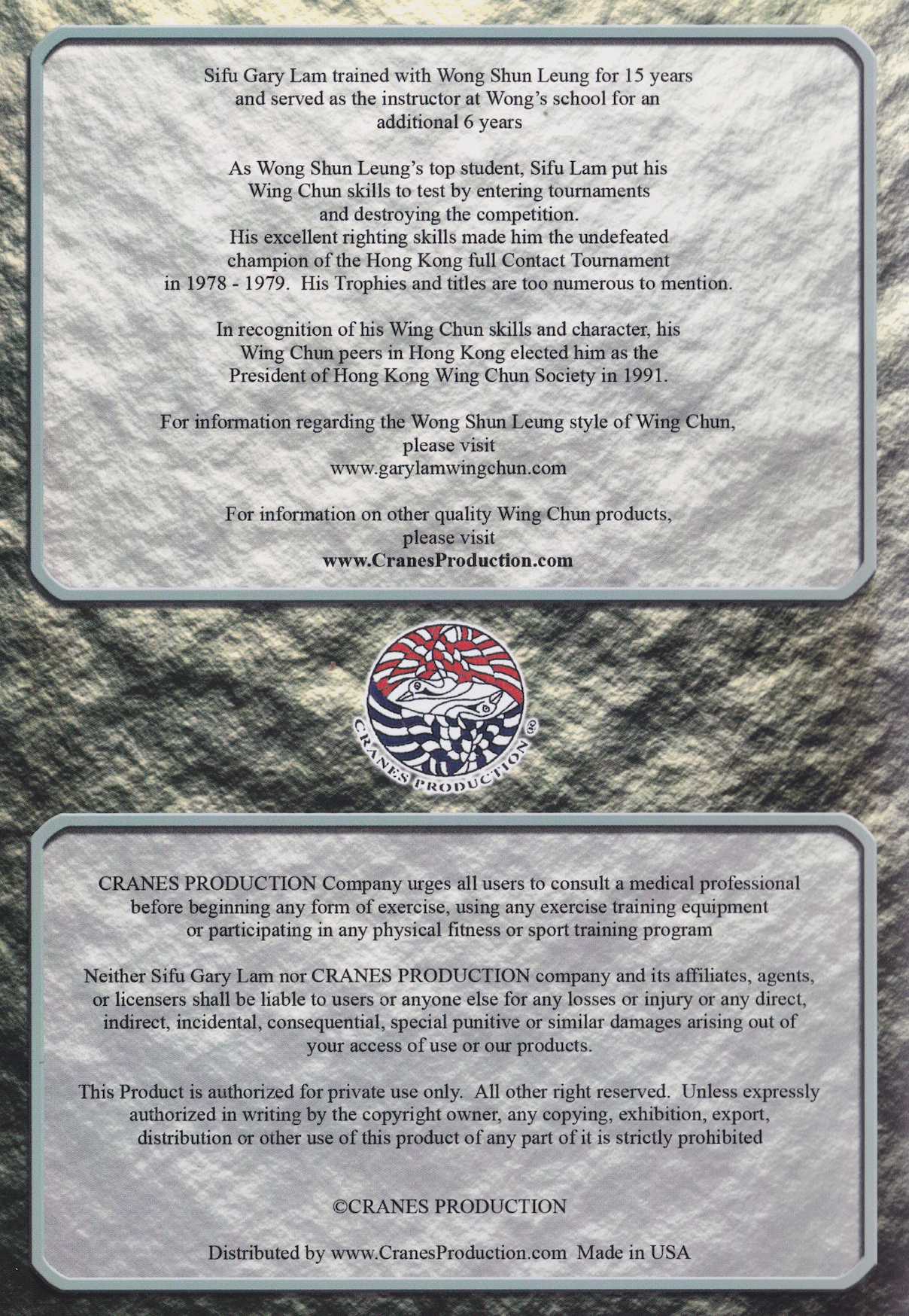 Philosophy of Wing Chun Fighting Seminar DVD by Gary Lam