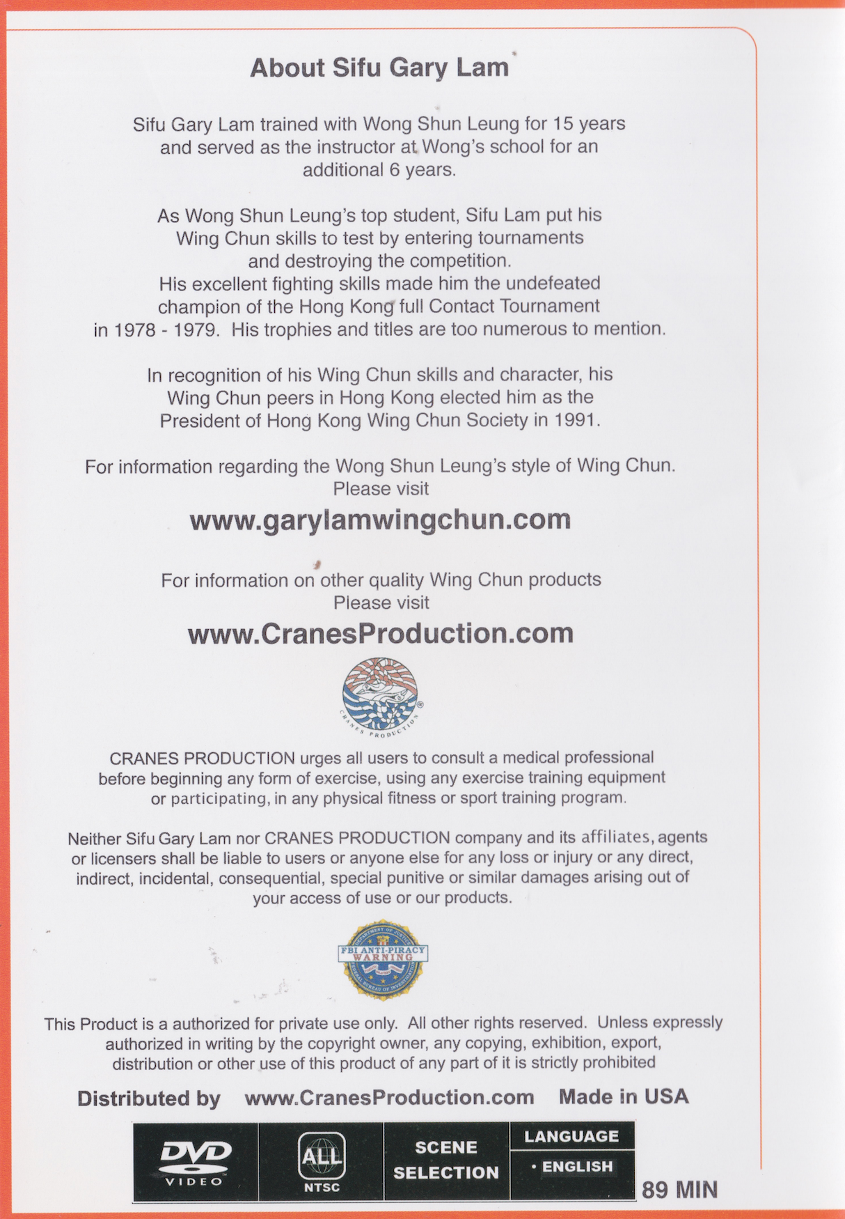 Devastating Chi Sao Crossing Hand System 1 DVD by Gary Lam
