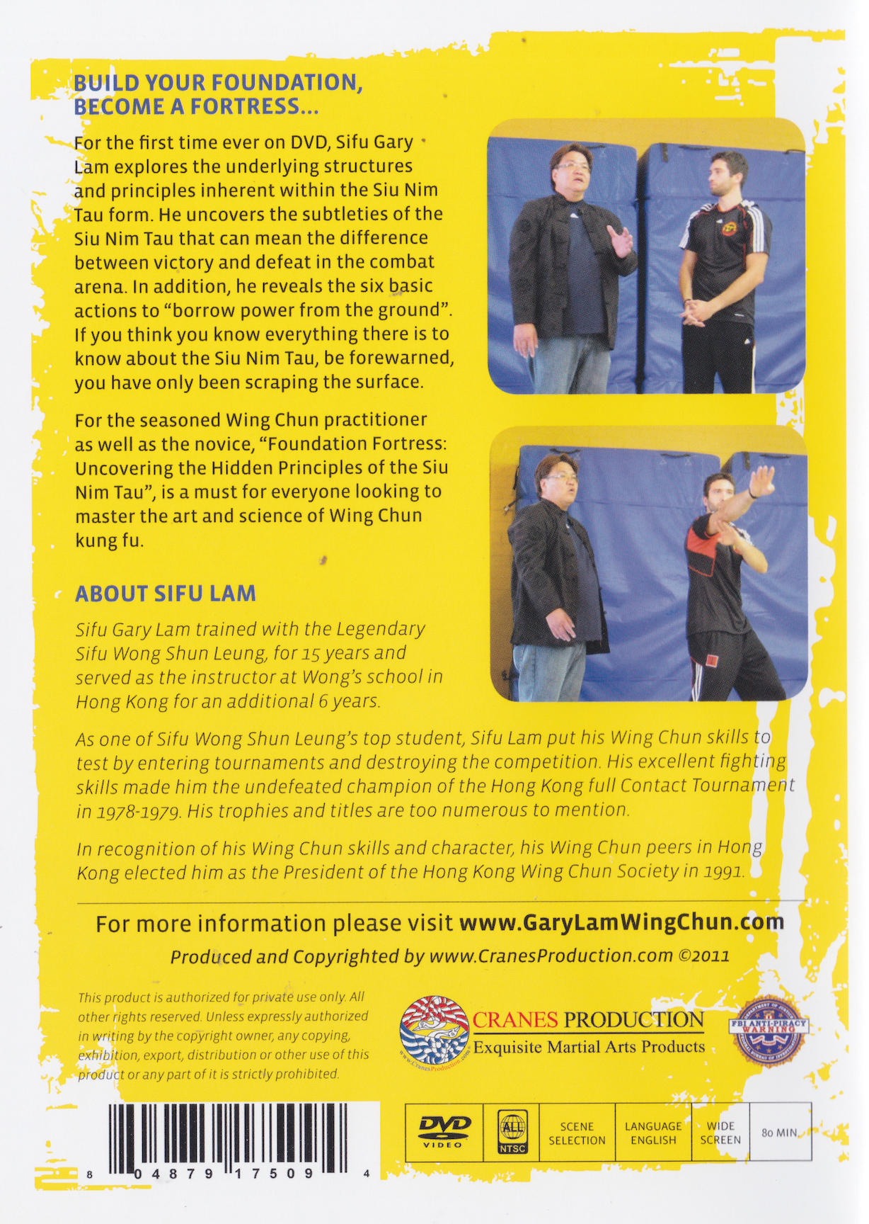 Foundation Fortress: Uncovering the Hidden Principles of Siu Nim Tau DVD with Gary Lam