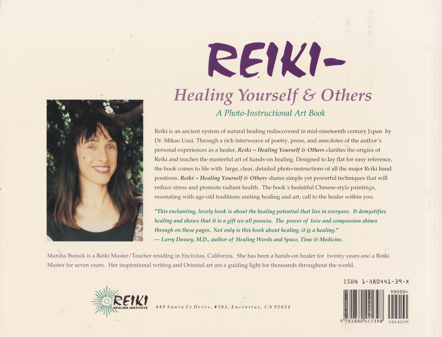 Reiki: Healing Yourself & Others: A Photo-Instructional Art Book by Marsha Burack (Preowned)
