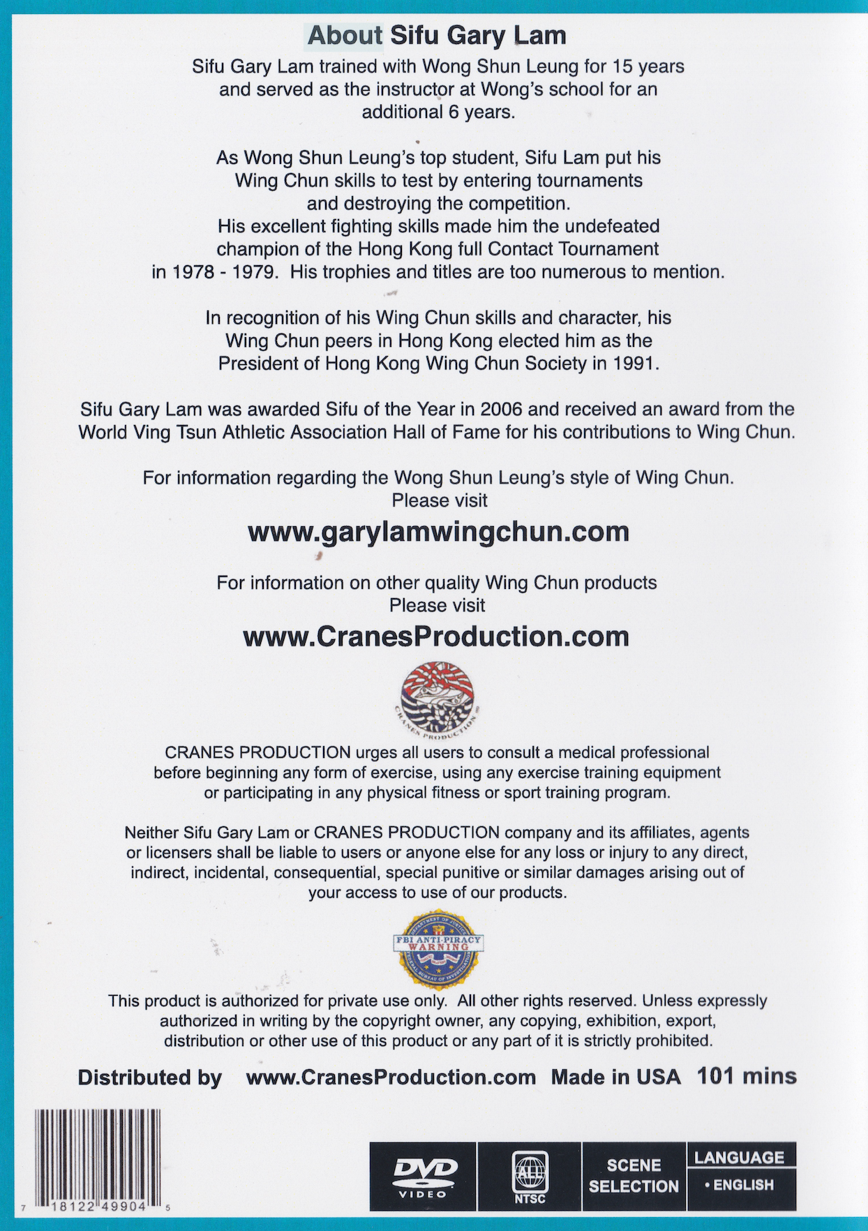 Complete System Of Wooden Dummy Instructional DVD by Gary Lam
