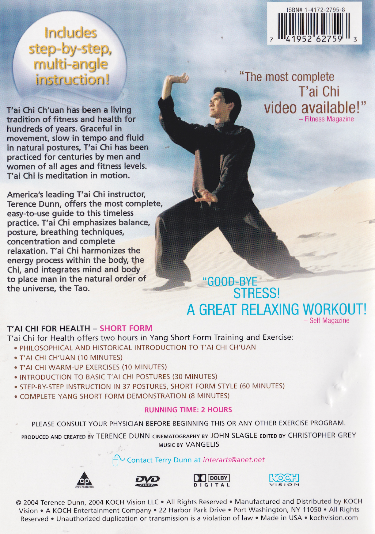 Tai Chi For Health Yang Short Form DVD by Terence Dunn