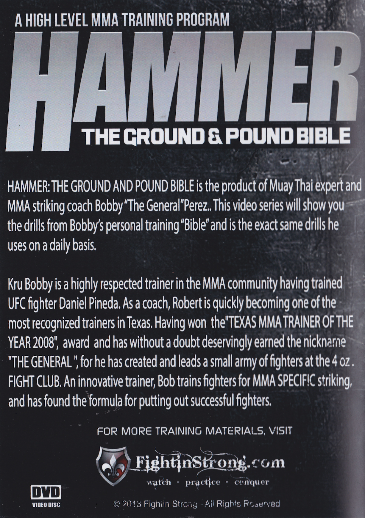 HAMMER: The Ground & Pound Bible Complete 4 DVD Set by Robert Perez (Preowned)