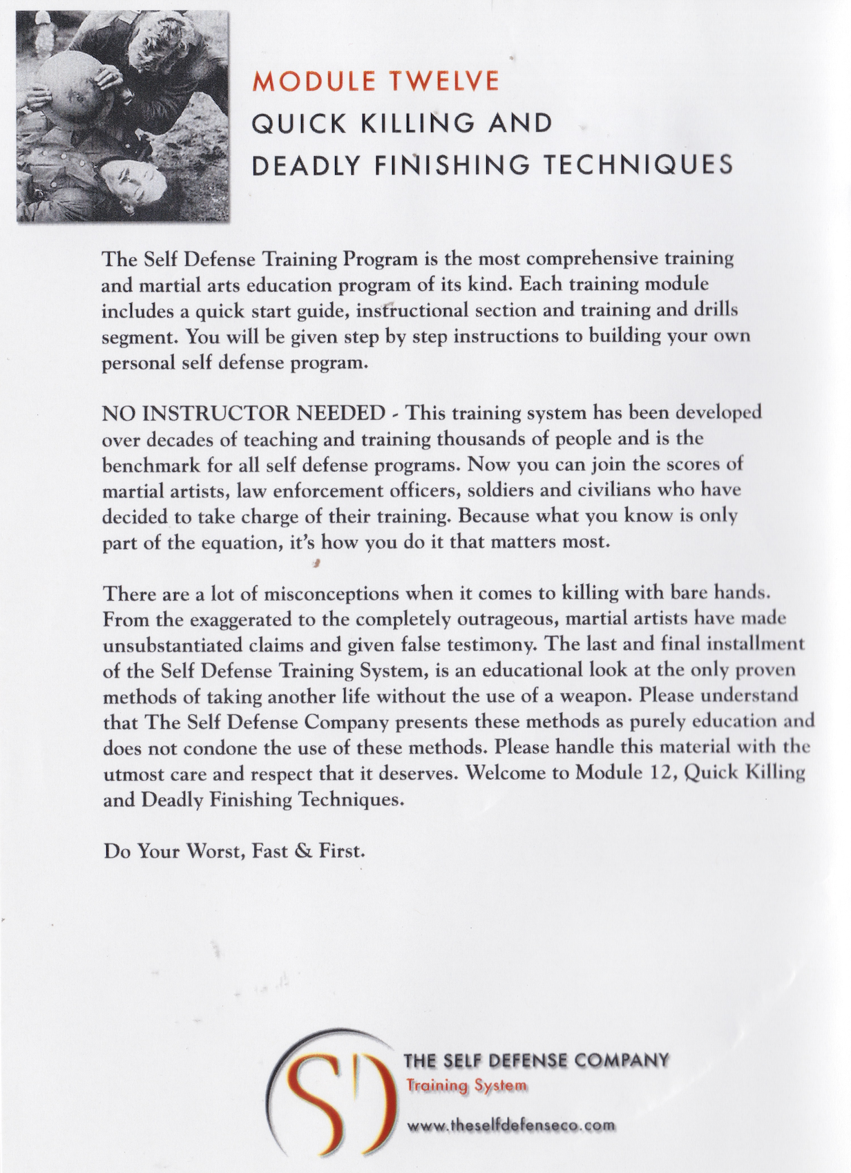 Quick Killing & Deadly Finishing Techniques 2 DVD Set by the Self Defense Company (Preowned)