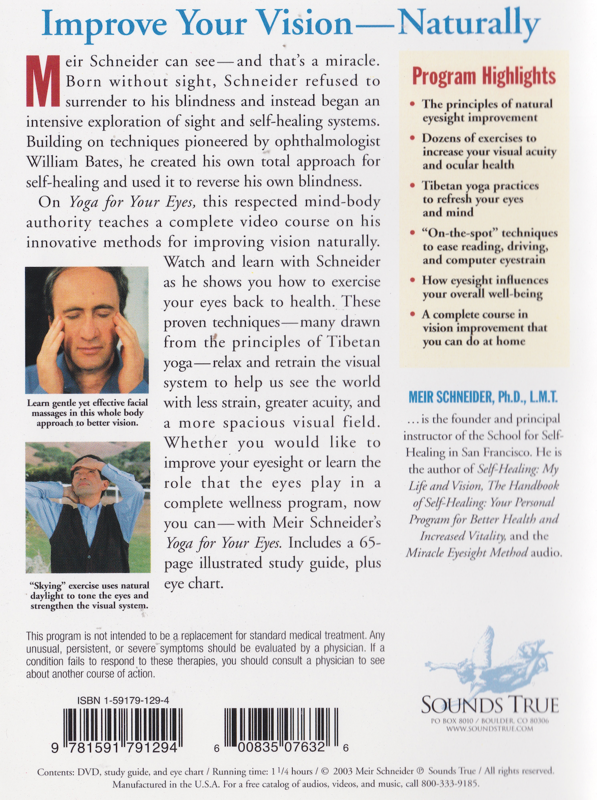 Yoga for Your Eyes Book, DVD & Eye Chart