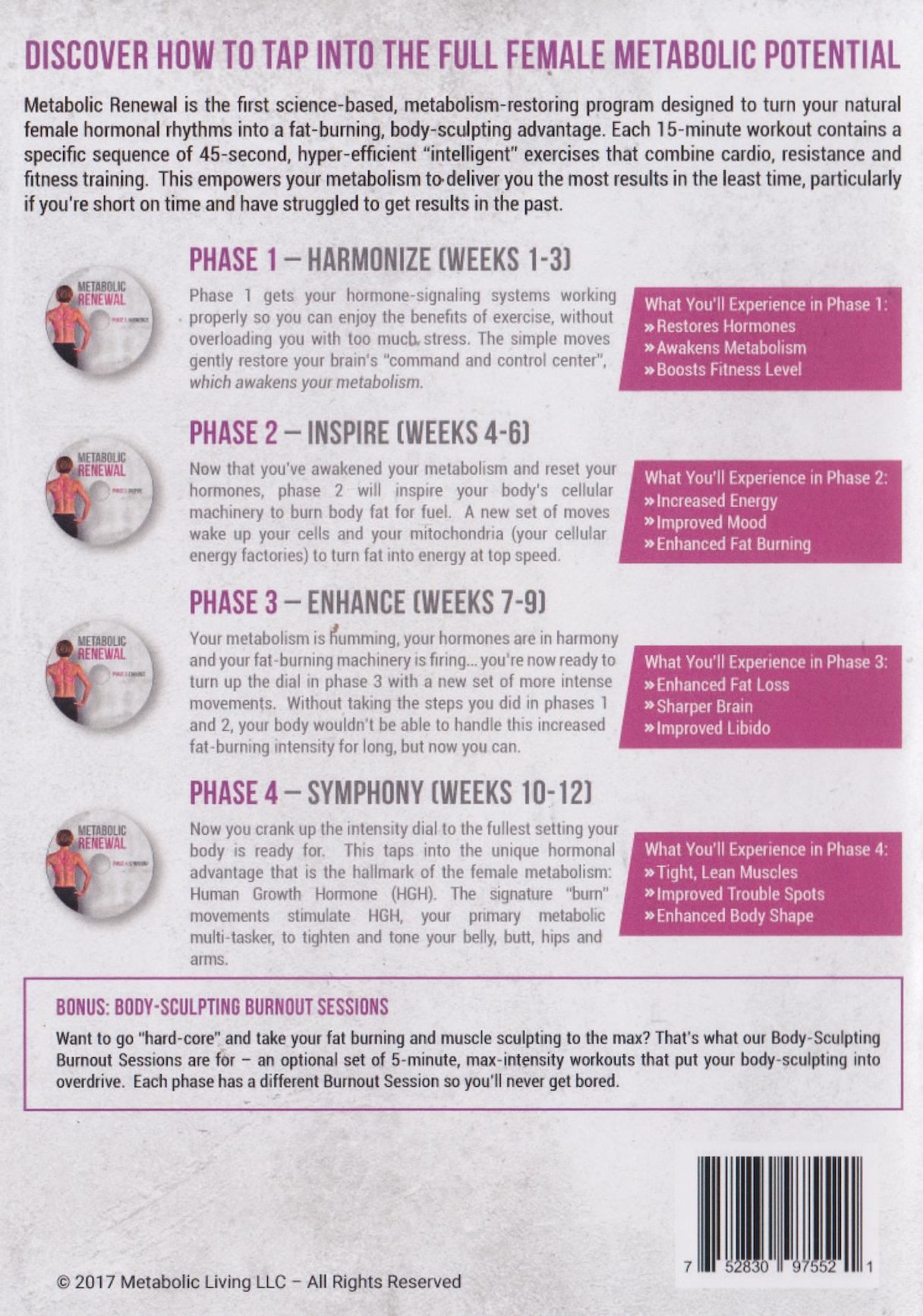 Metabolic Renewal 4 DVD Set by Jade Teta (Preowned)