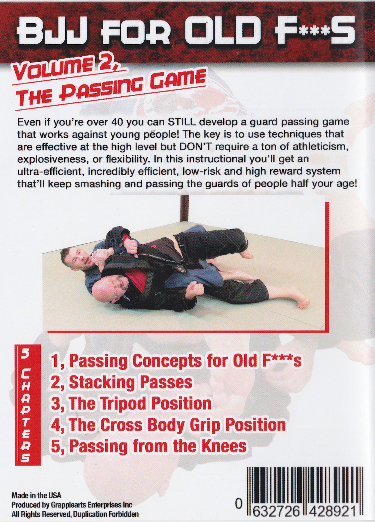 BJJ for Old F***S 2: The Passing Game 4 DVD Set with Rob Biernacki & Stephan Kesting