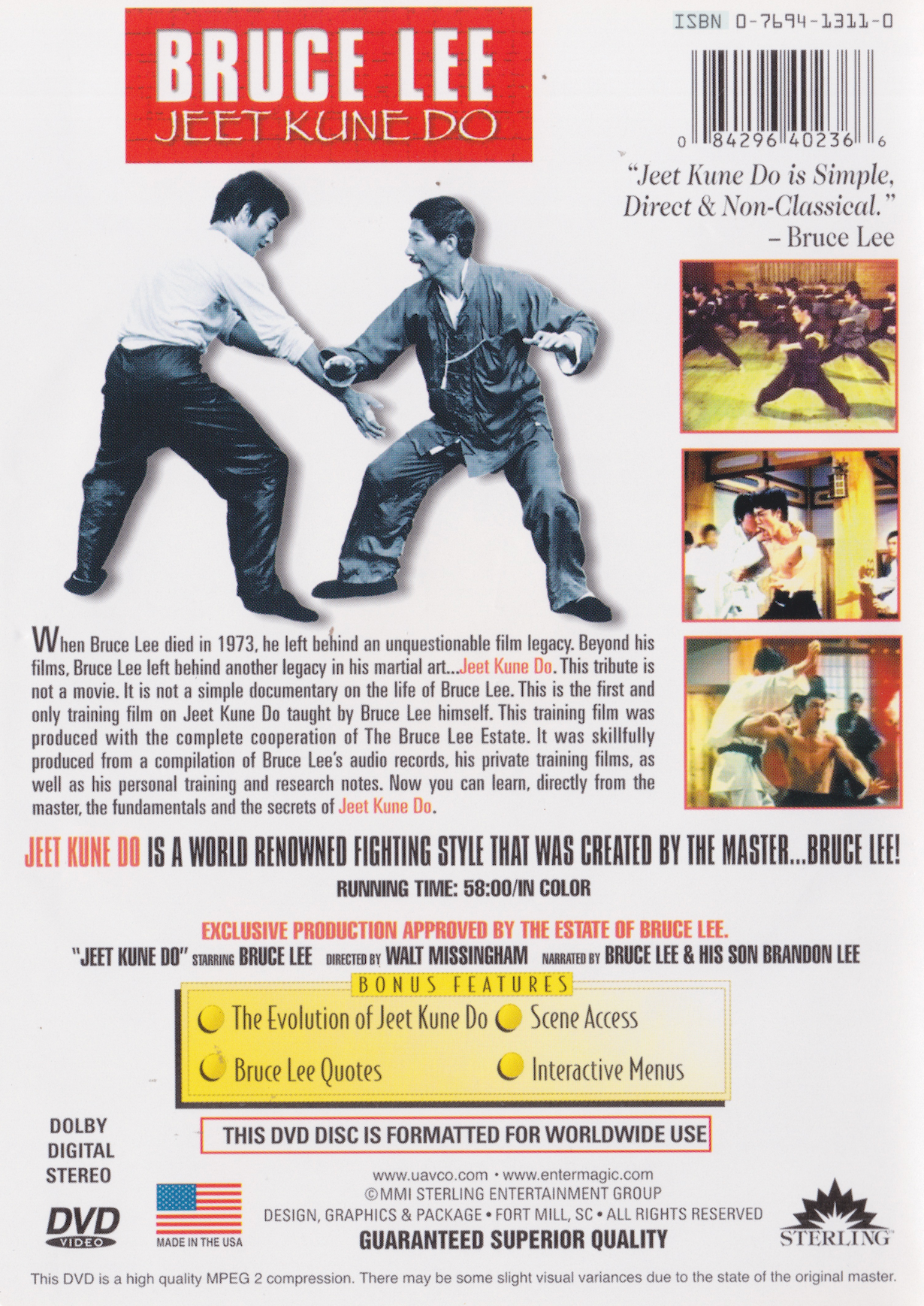 Bruce Lee Jeet Kune Do DVD (Preowned)