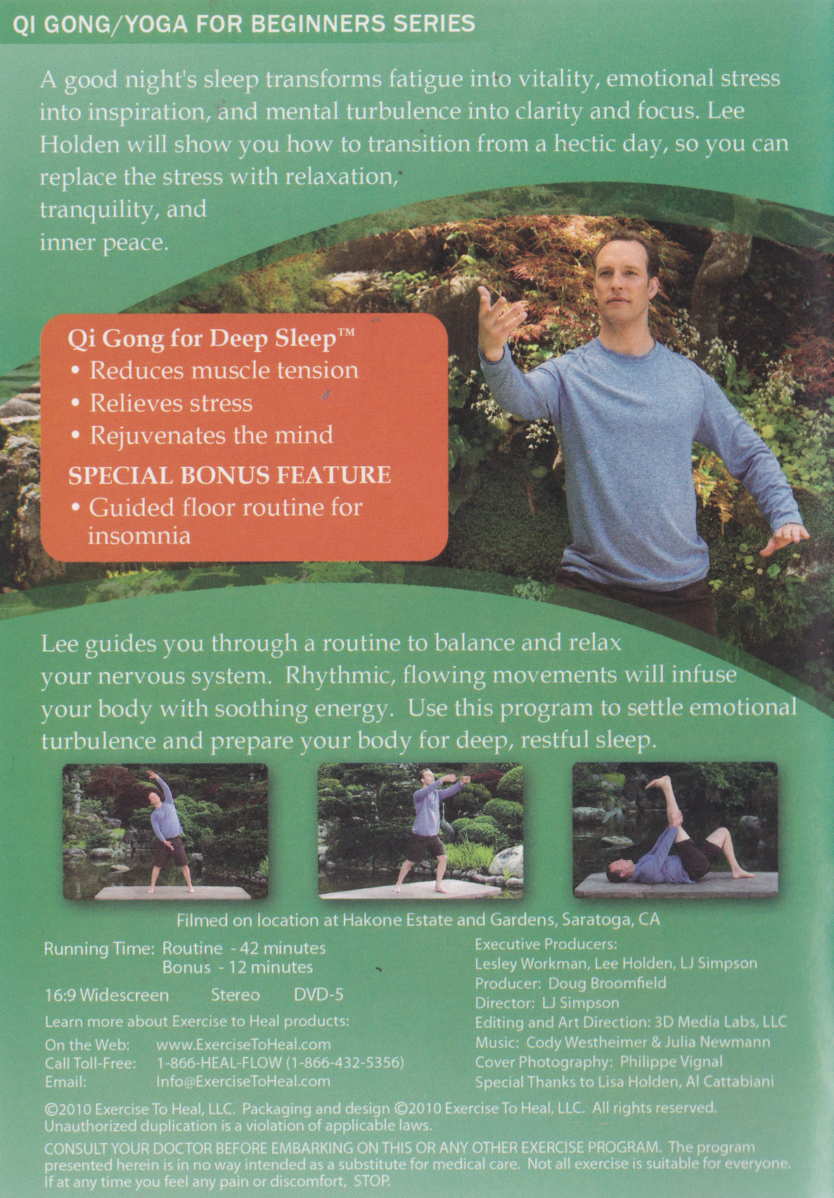 Qi Gong for Deep Sleep (Qi Gong/Yoga for Beginners Series) DVD by Lee Holden (Preowned)