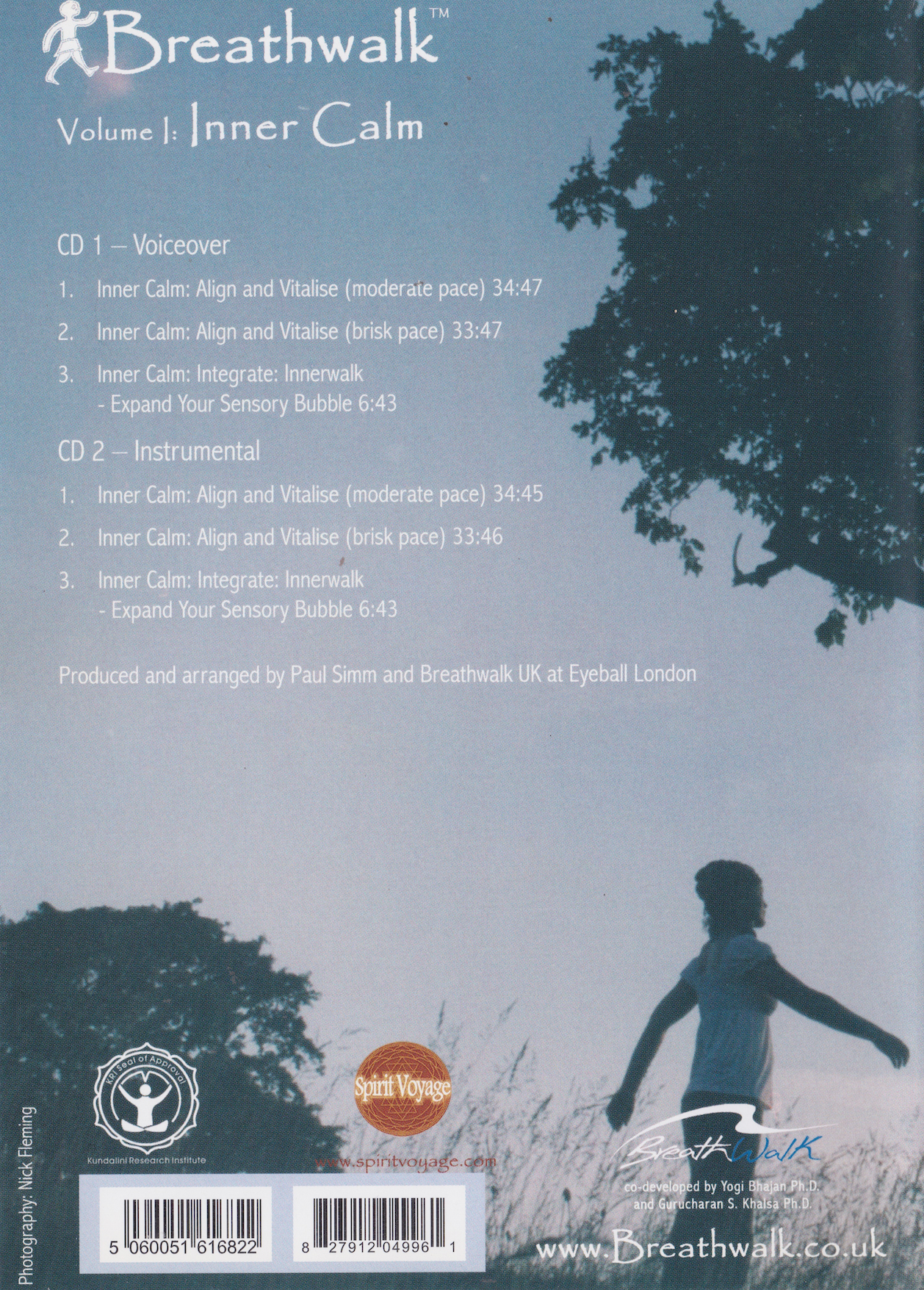 Breathwalk Vol 1 Inner Calm: Your Path to Physical & Mental Fitness 2 Audio CD Set