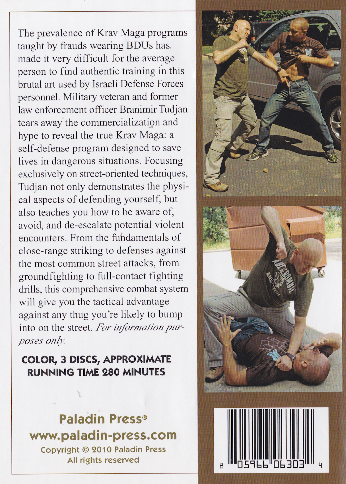 Street Krav Maga Combat Essentials for Real-World Self-Defense 3 DVD Set by Branimir Tudjan (Preowned)