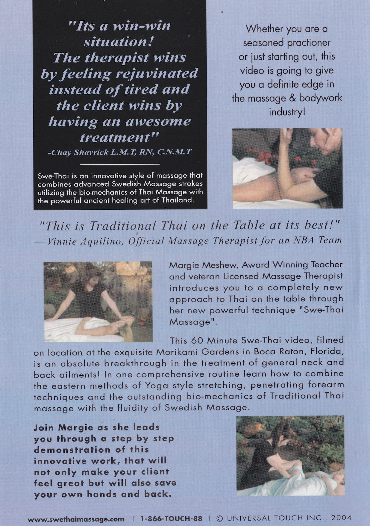 Swe-Thai Massage DVD with Margie Meshew (Preowned)