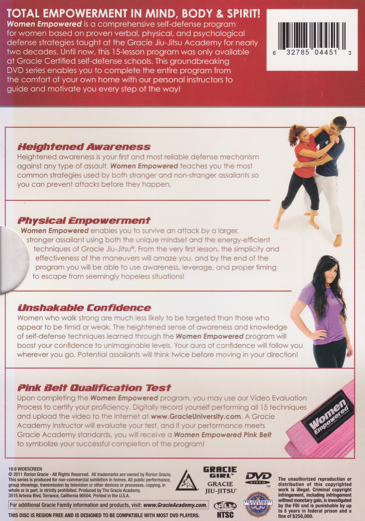 Women Empowered Self Defense 6 DVD Set by Gracie University (Preowned)
