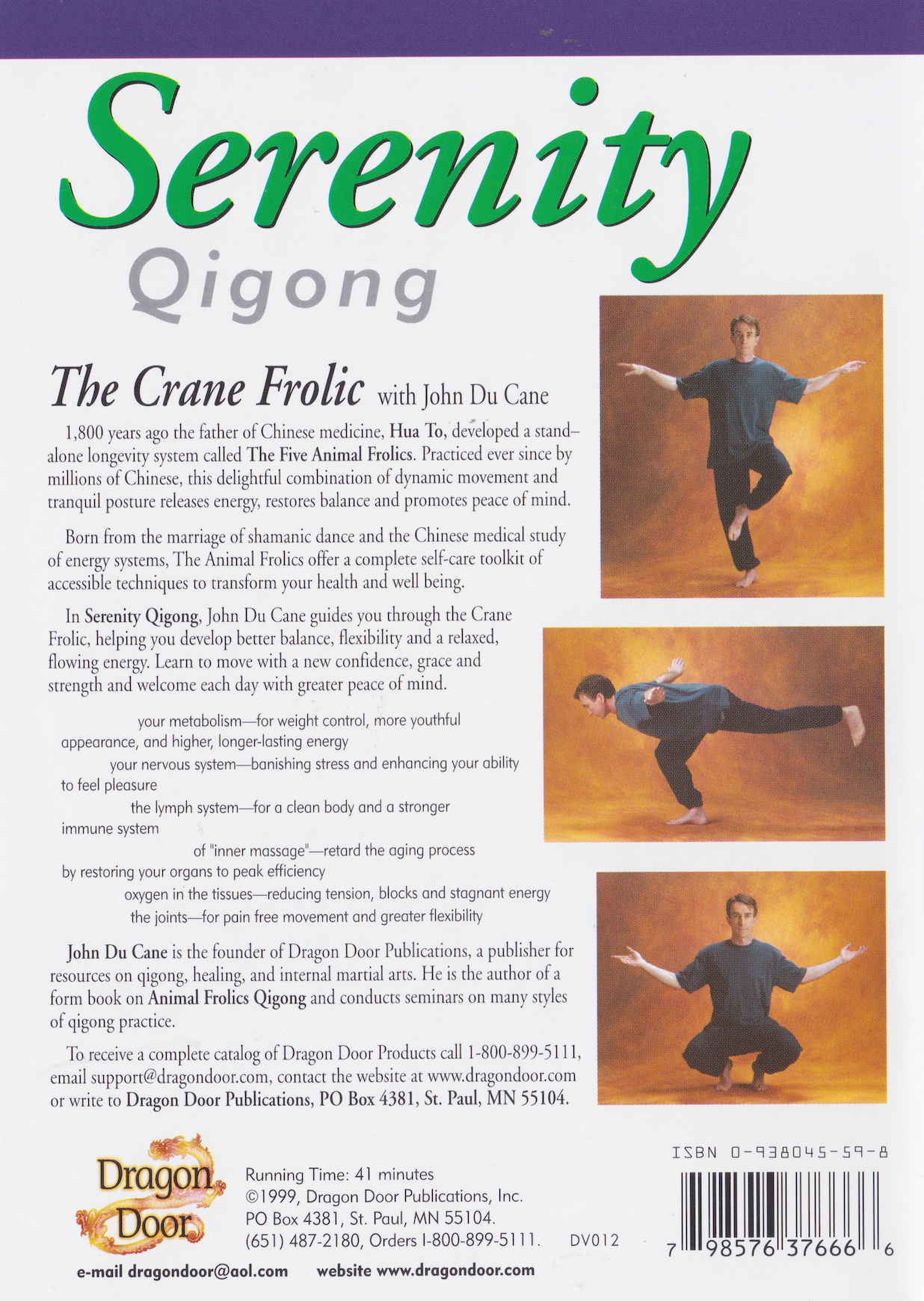 Serenity Qigong: The Crane Frolic DVD with John Du Cane