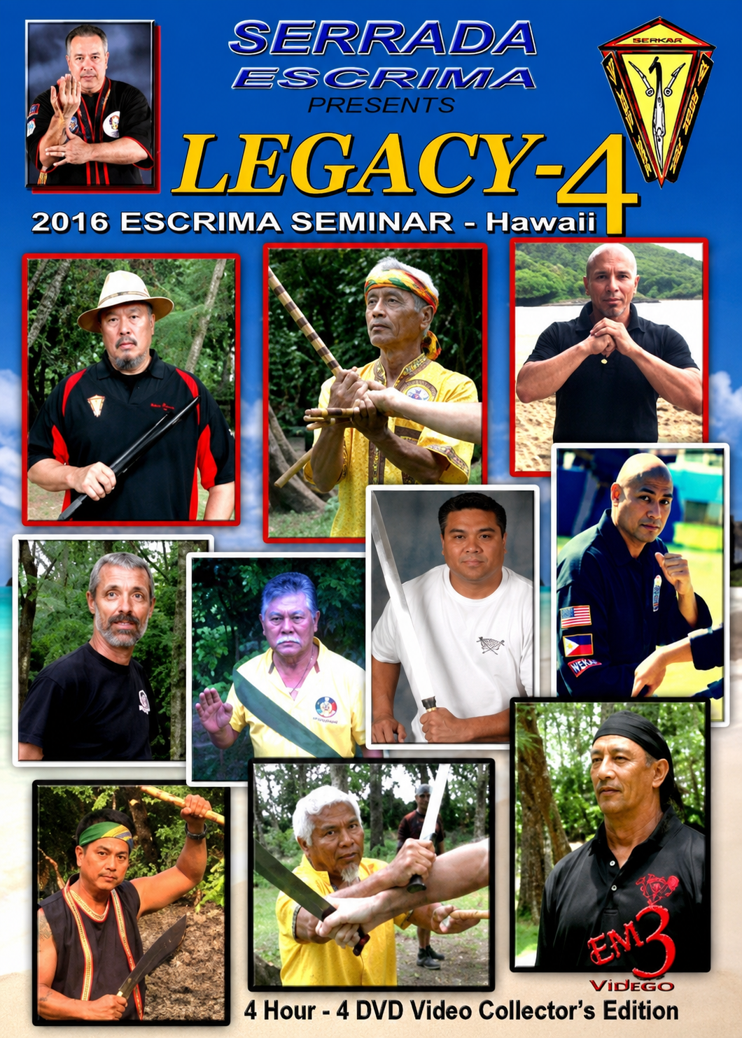 Serrada Escrima Legacy Seminar 4 (Hawaii 2016) 4 DVD Set