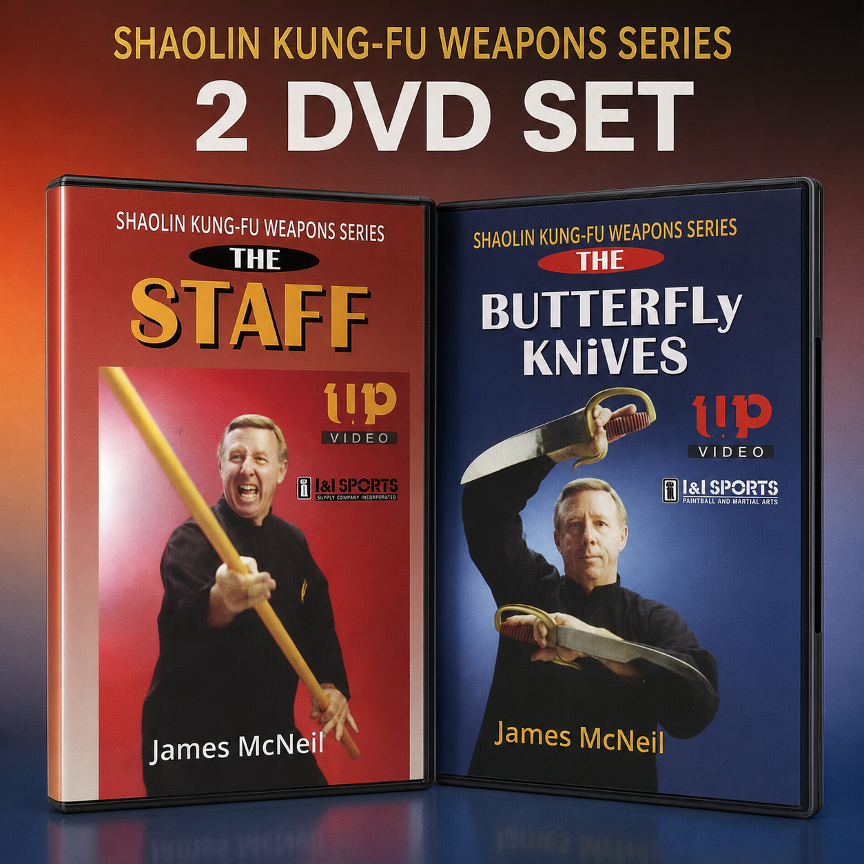 Shaolin Kung Fu Weapons: Staff & Butterfly Knives 2 DVD Set by James McNeil