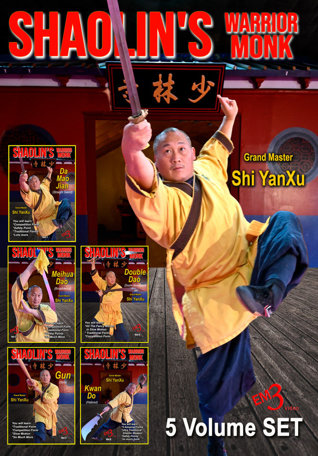 Shaolin Warrior Monk 5 DVD Set by Shi Yanxu