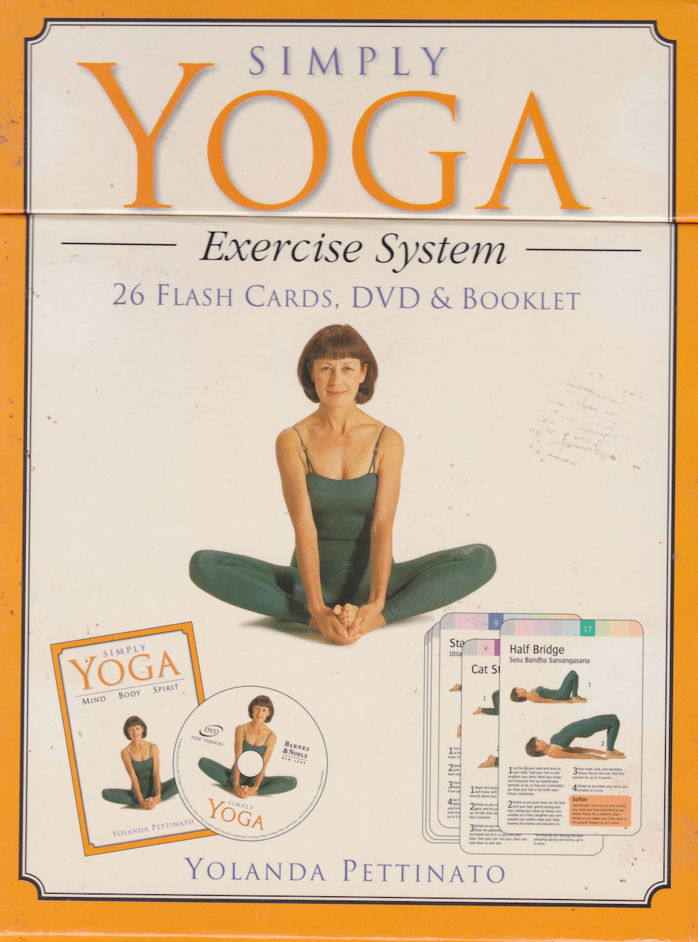 Simply Yoga Exercise System DVD, Booklet & 26 Cards Box Set by Yolanda Pettinato (Preowned)